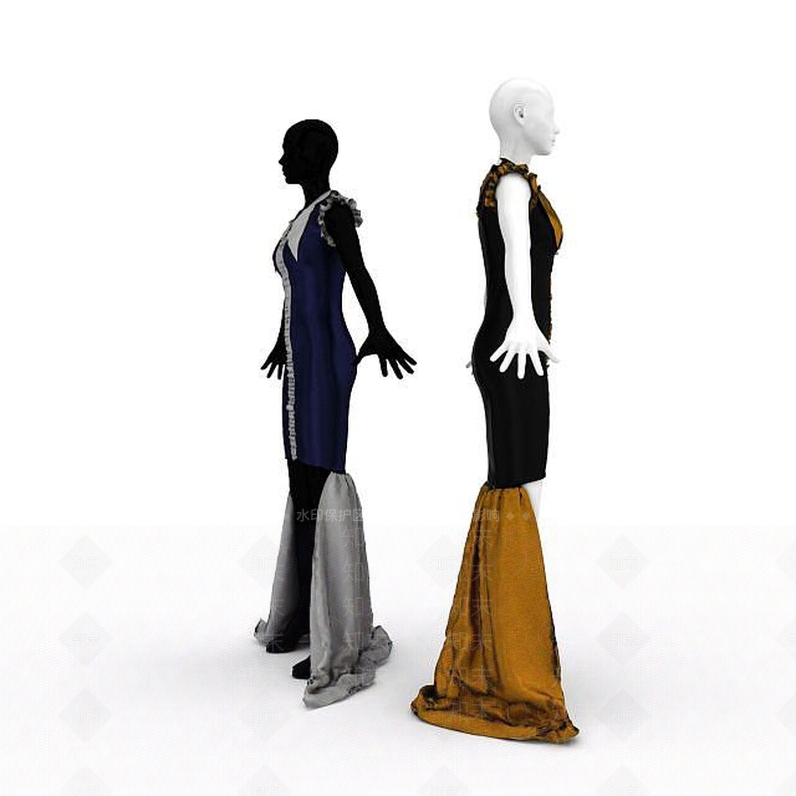 现代女装模特3D模型下载【ID:1198217018】