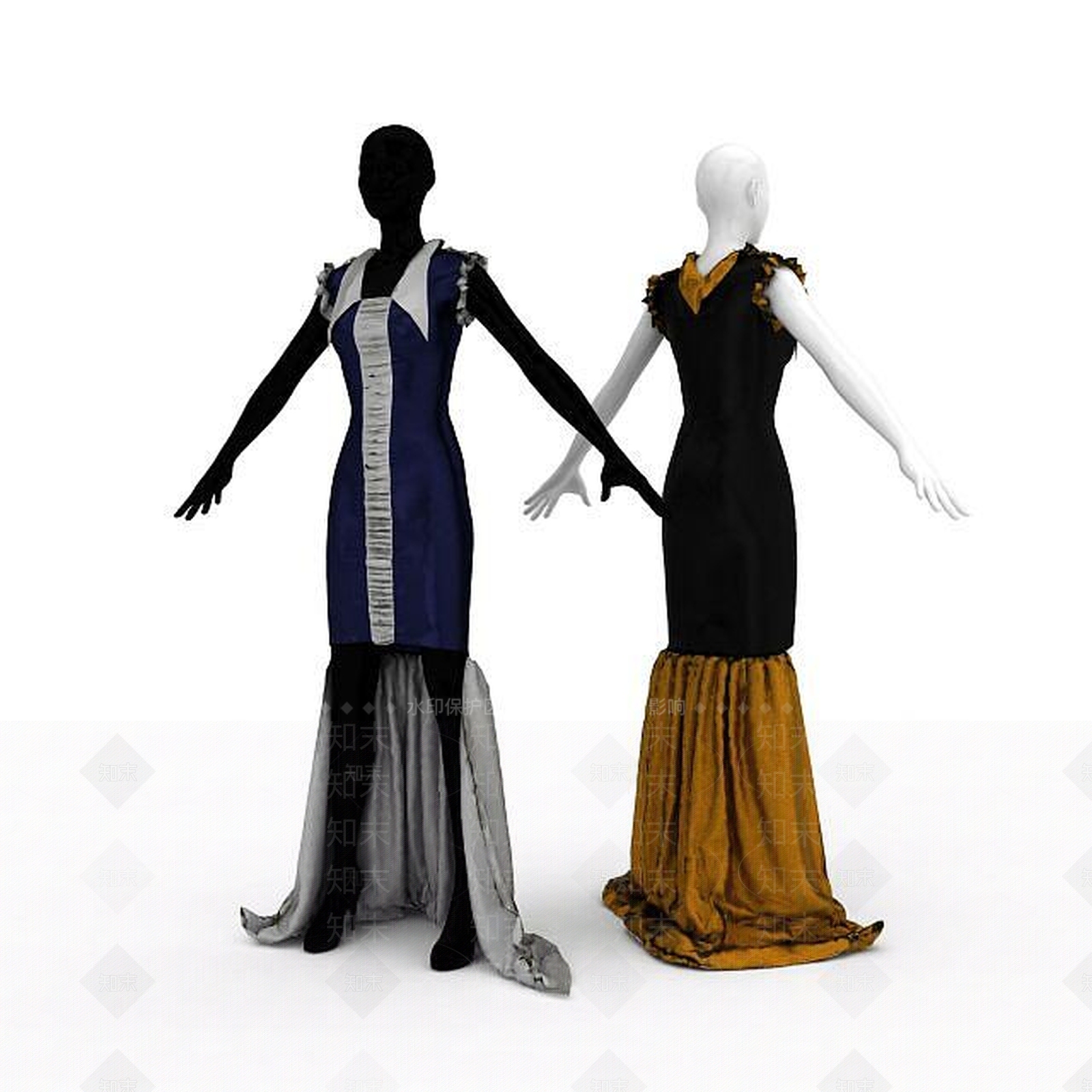 现代女装模特3D模型下载【ID:1198217018】