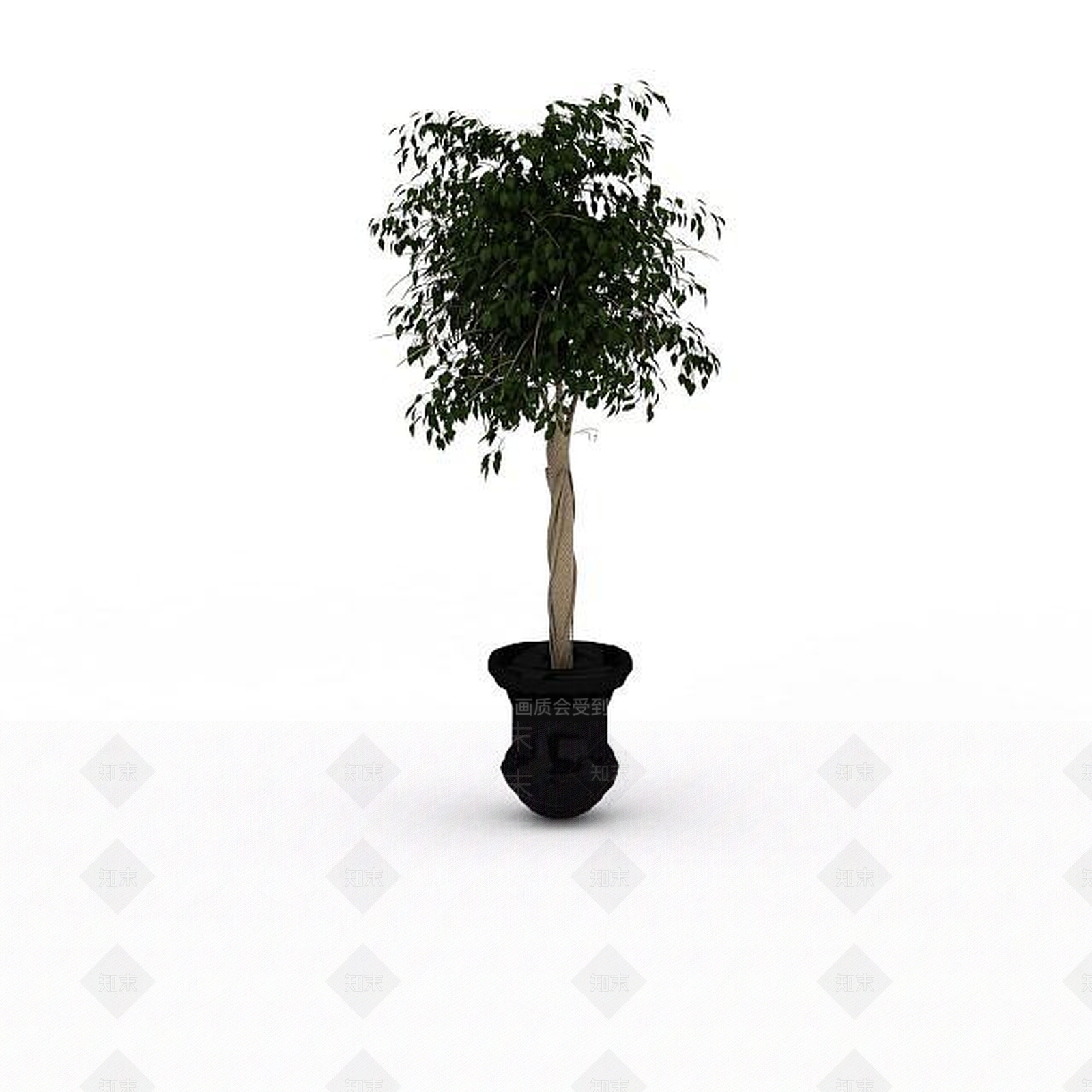现代室内盆栽3D模型下载【ID:1198217872】