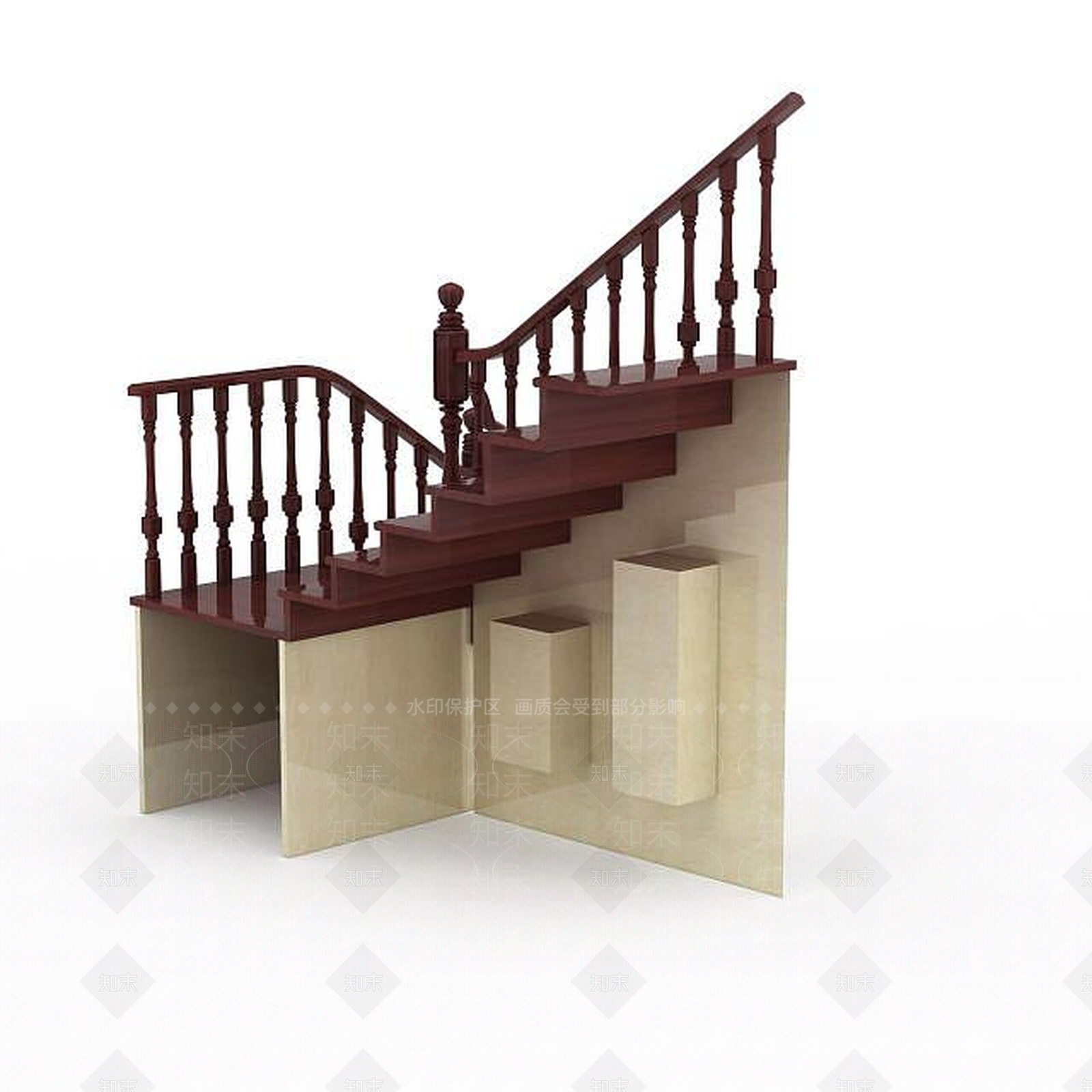 现代室内楼梯3D模型下载【ID:1198219503】