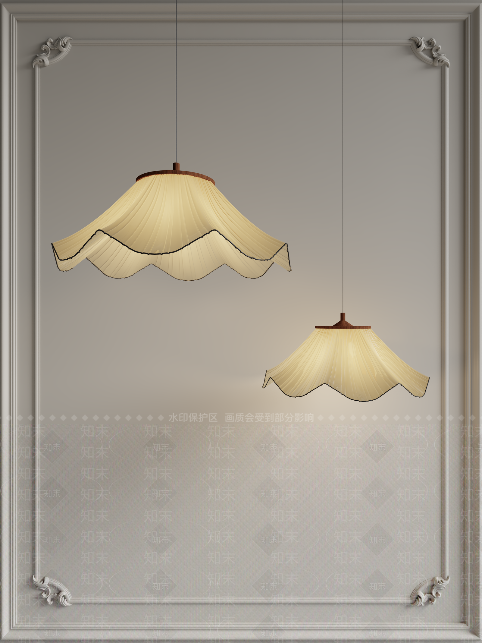 中古复古吊灯SU模型下载【ID:1198220327】
