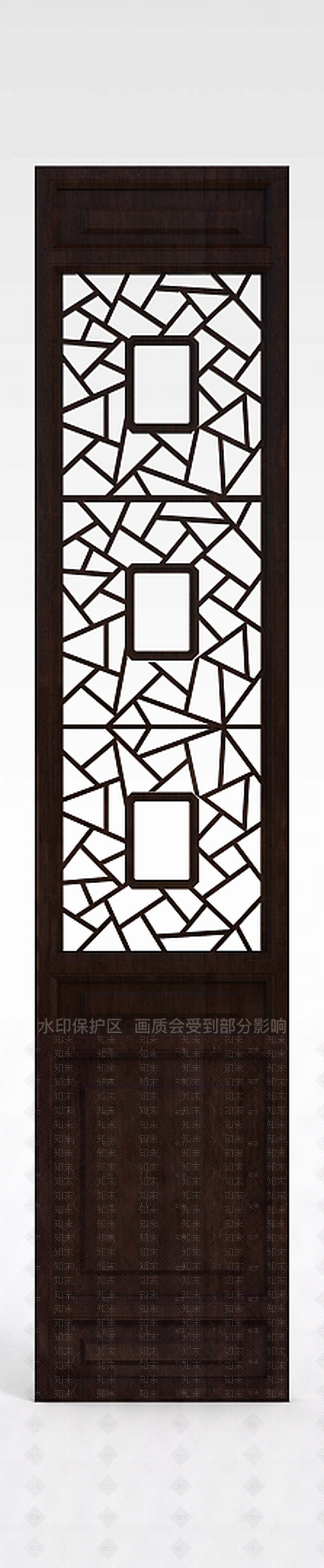 中式花窗花格3D模型下载【ID:1198220592】