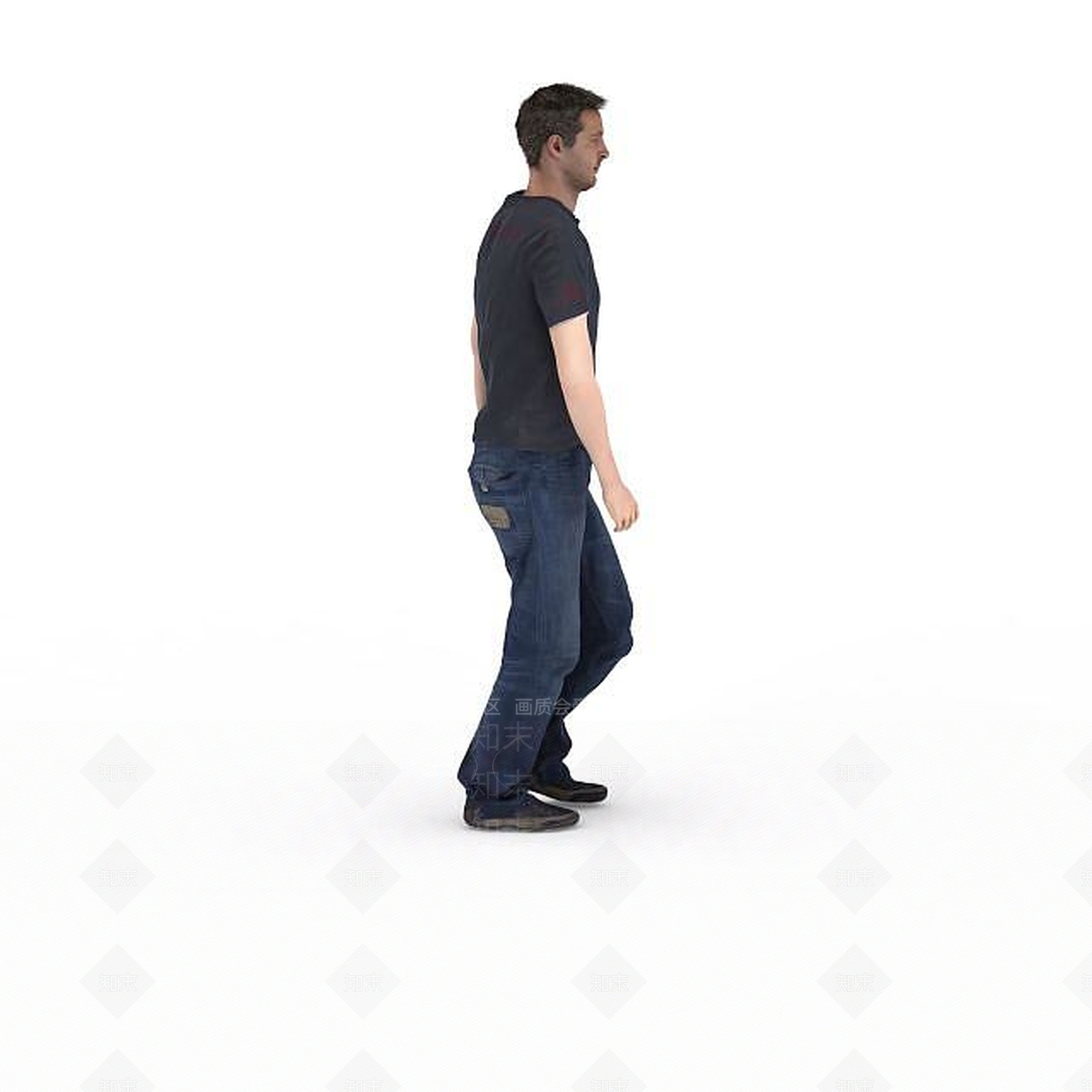 现代外国男人3D模型下载【ID:1198223056】
