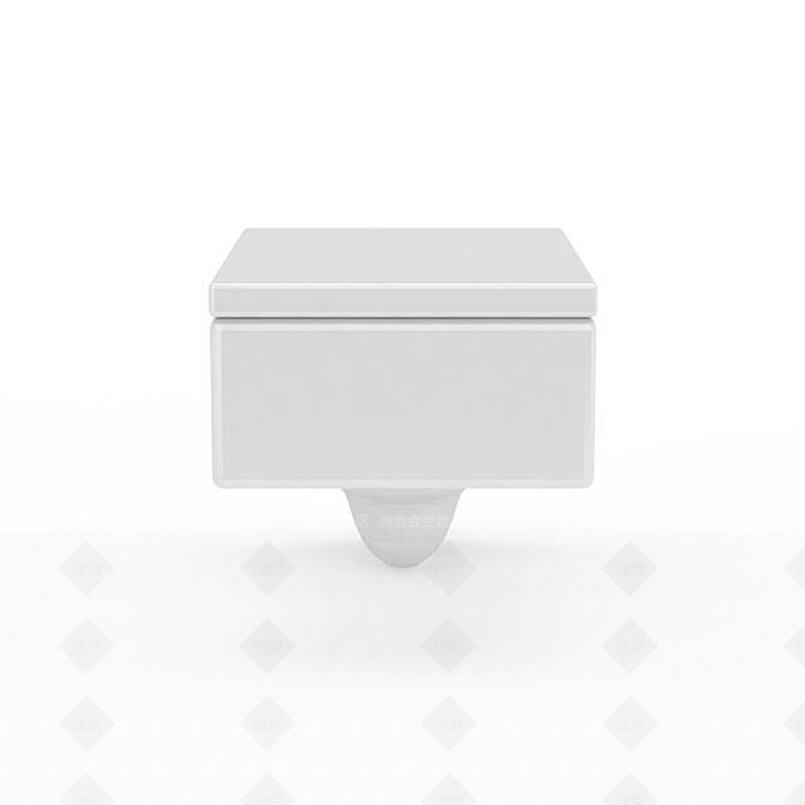 现代白色陶瓷方形马桶3D模型下载【ID:1198223797】