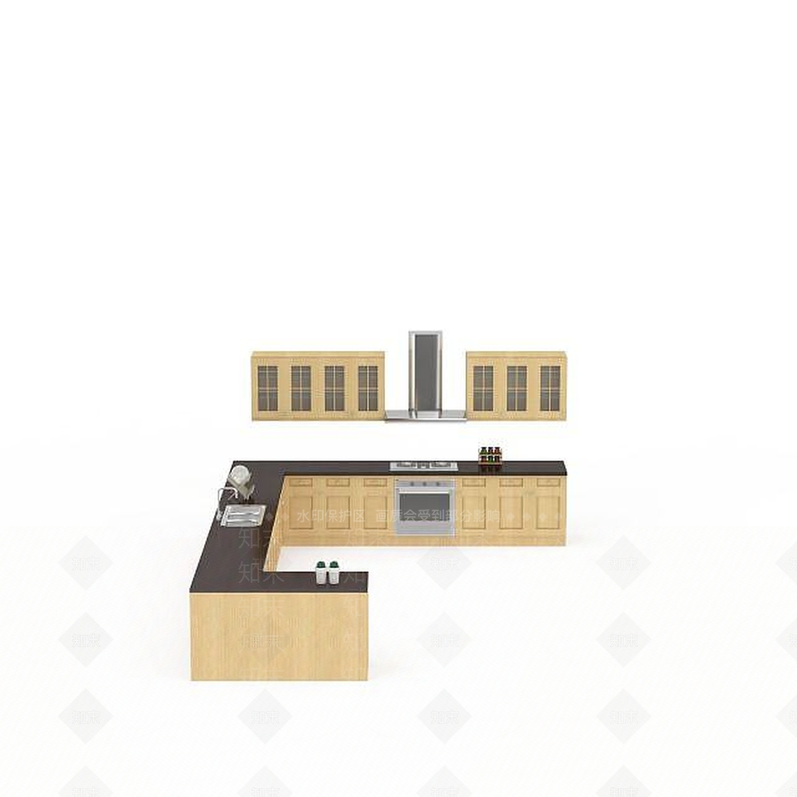 欧式古典欧式橱柜3D模型下载【ID:1198224553】