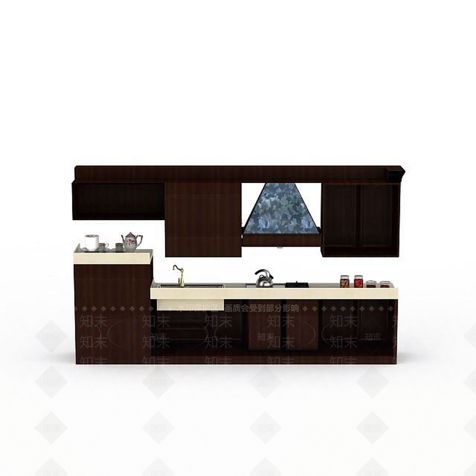 中式橱柜3D模型下载【ID:1198224761】