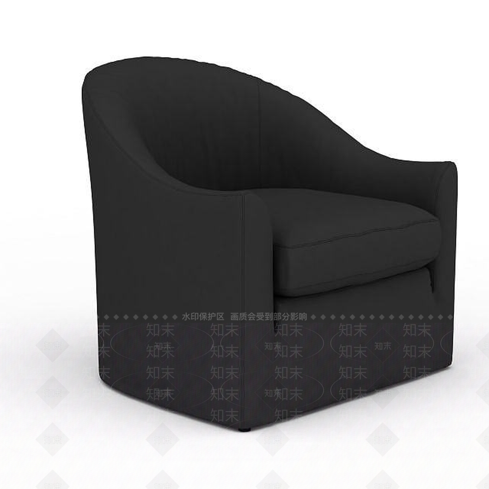 现代单人沙发3D模型下载【ID:1198225049】