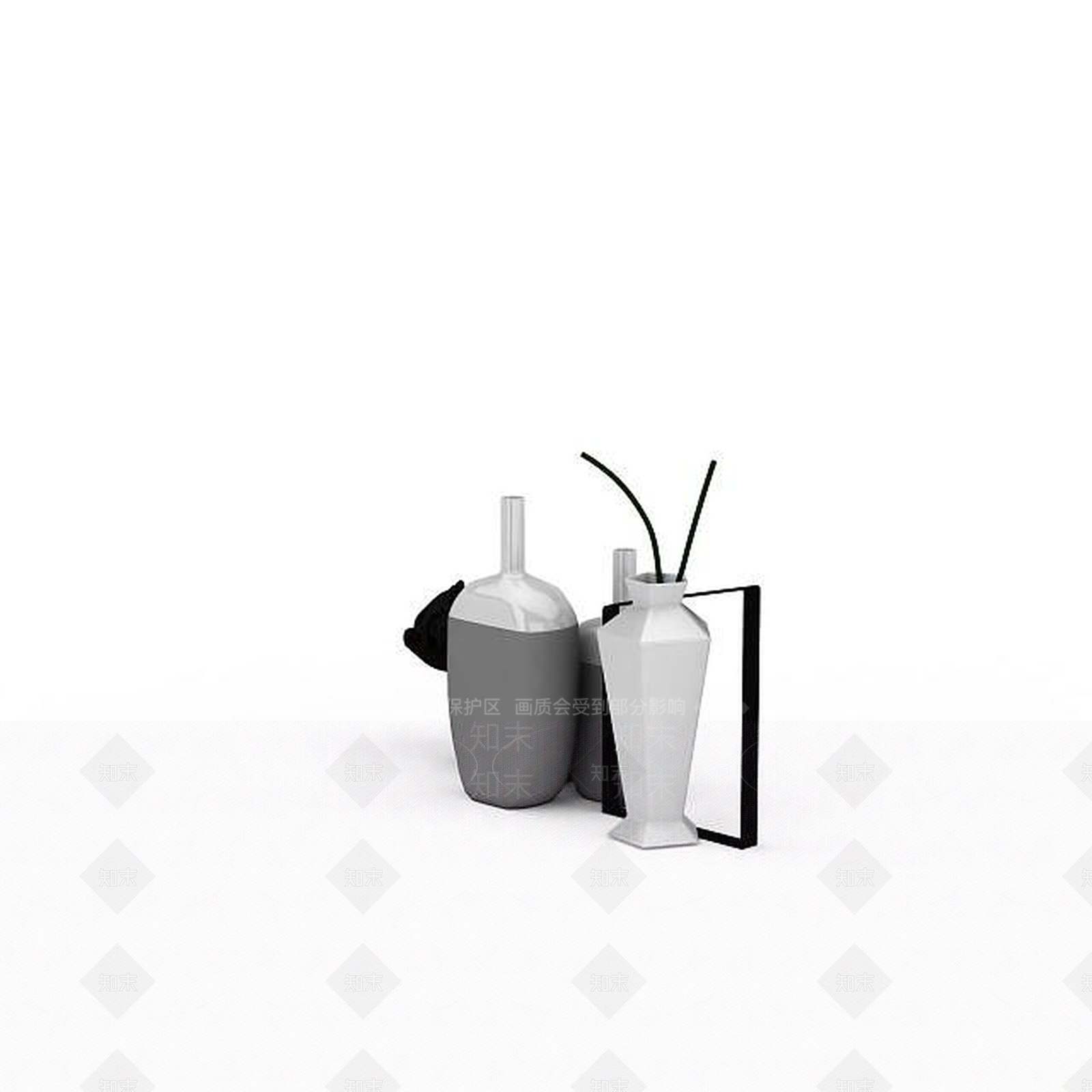 现代客厅摆件3D模型下载【ID:1198225491】