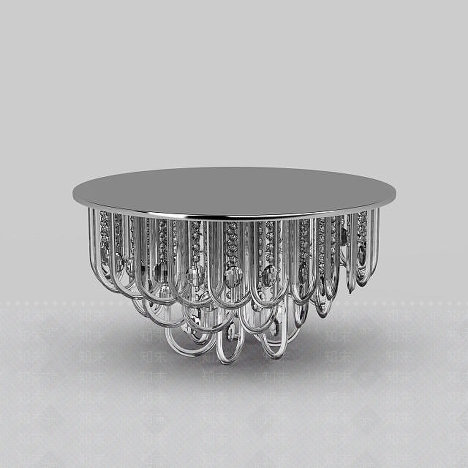 现代水晶吸顶灯3D模型下载【ID:1198226055】
