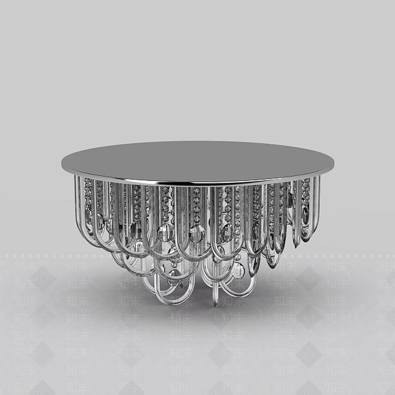 现代水晶吸顶灯3D模型下载【ID:1198226055】