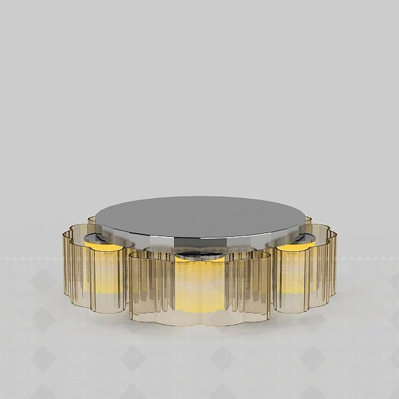 现代精美欧式吸顶灯3D模型下载【ID:1198226505】