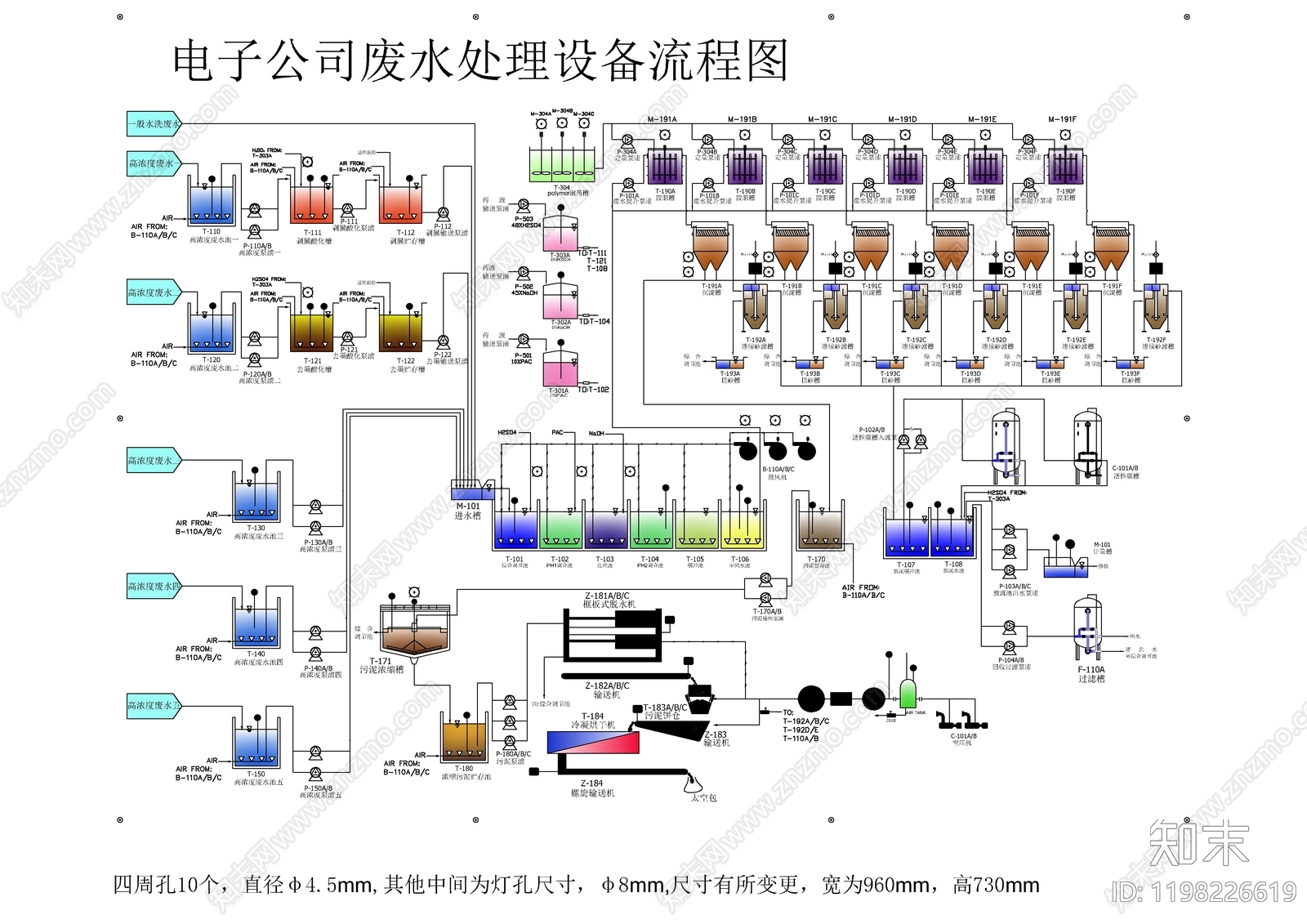 水处理cad施工图下载【ID:1198226619】