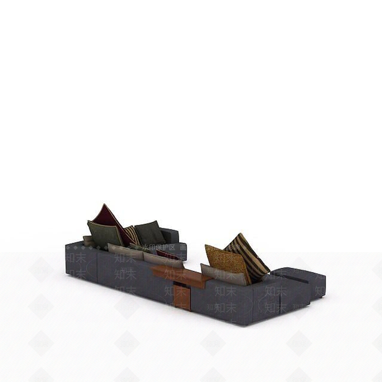 现代客厅布艺沙发3D模型下载【ID:1198229058】