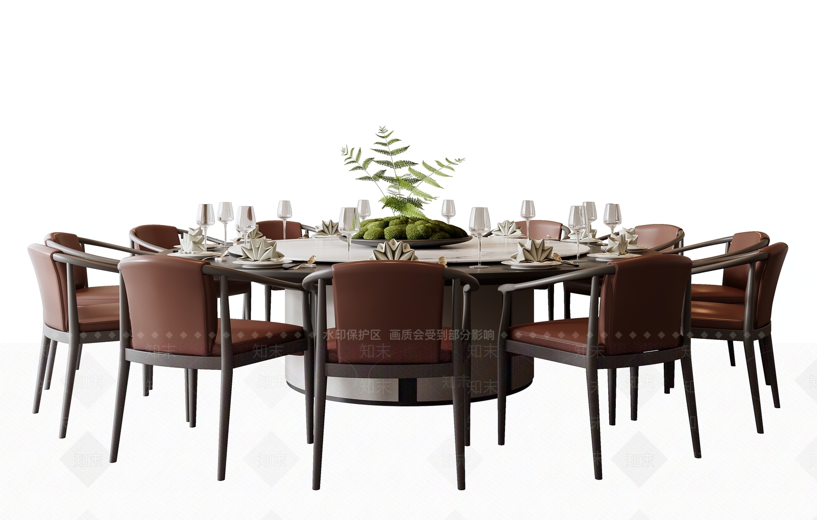 新中式中式餐桌椅SU模型下载【ID:1198229891】