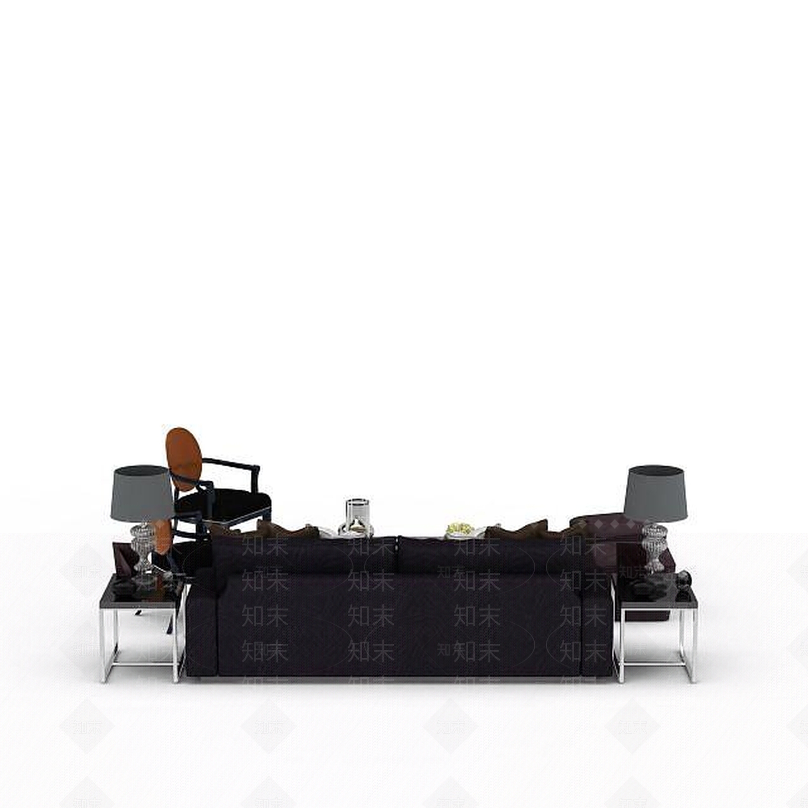 现代布艺休闲沙发3D模型下载【ID:1198230410】