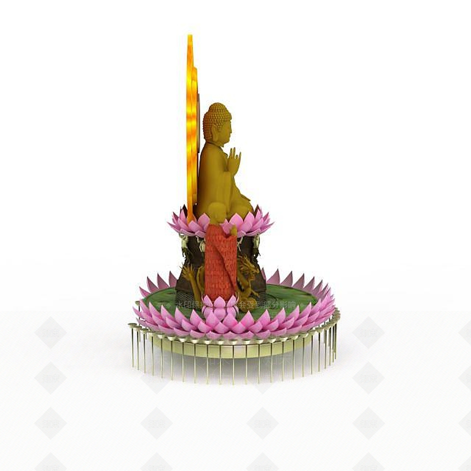 现代释迦牟尼雕塑3D模型下载【ID:1198231804】