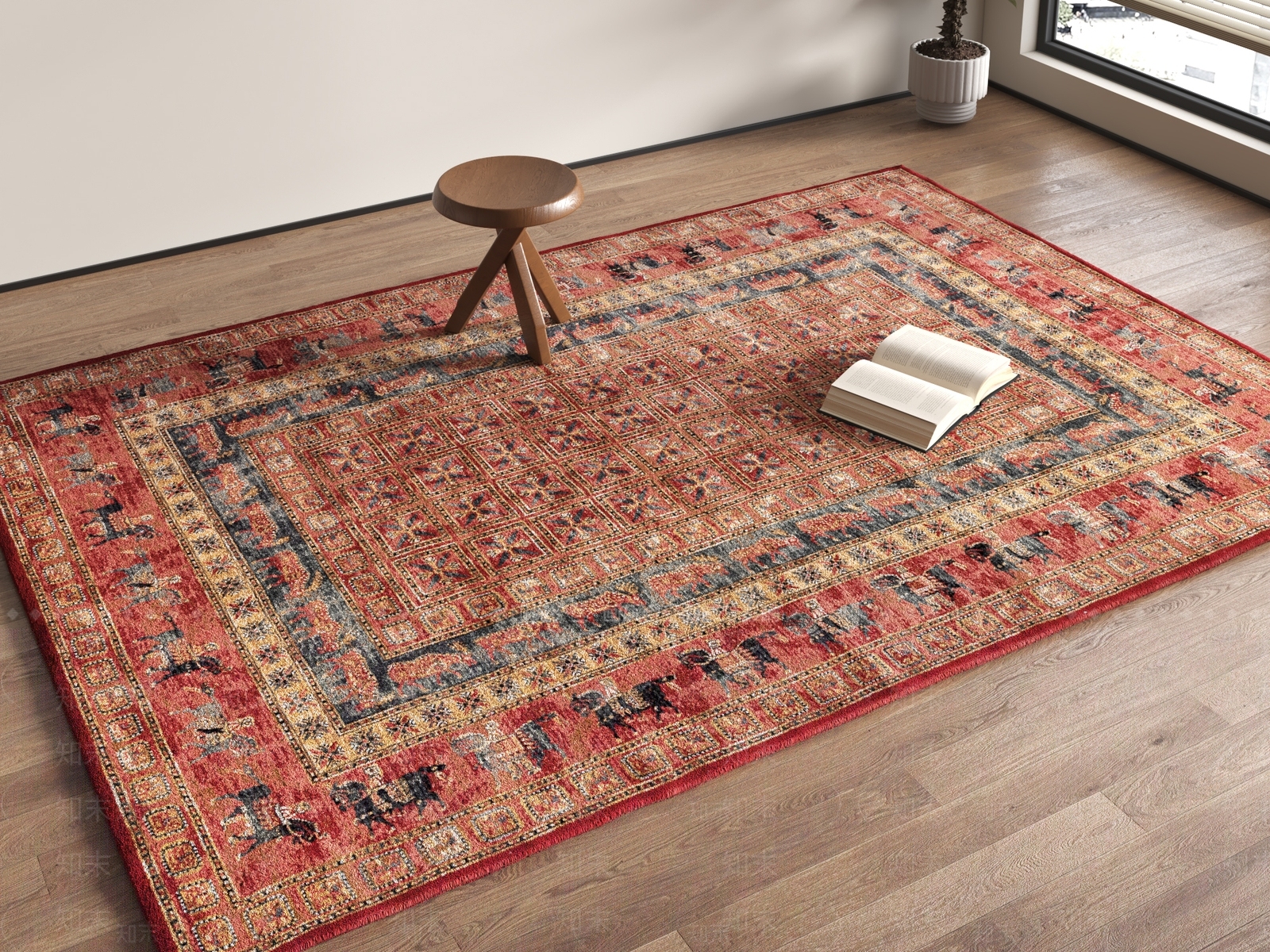 复古地毯SU模型下载【ID:1198232160】