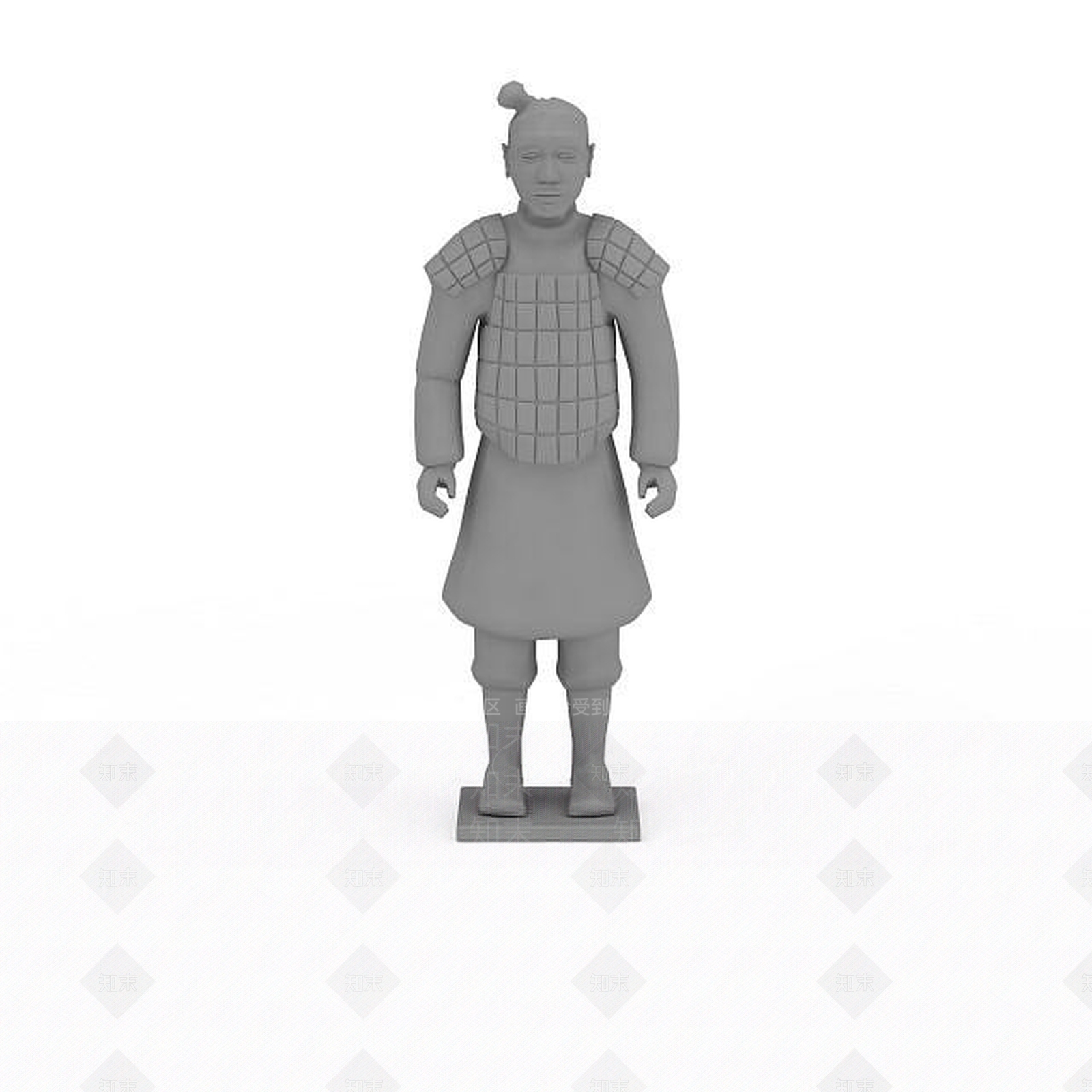 现代兵马俑雕塑3D模型下载【ID:1198231914】