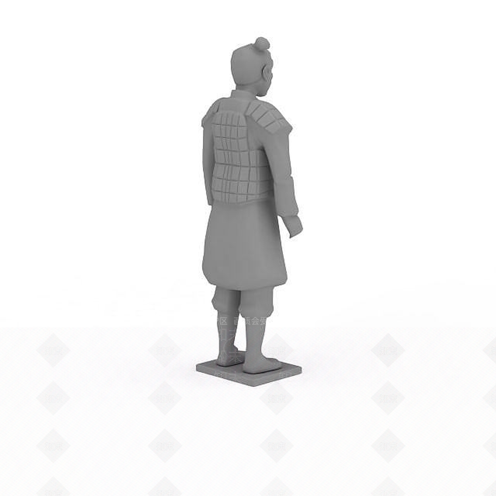 现代兵马俑雕塑3D模型下载【ID:1198231914】