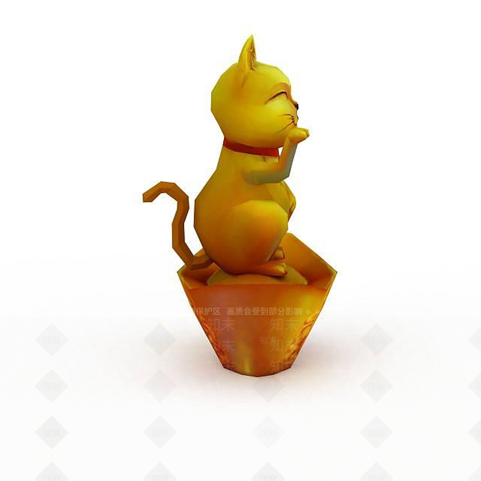 现代招财猫3D模型下载【ID:1198232030】
