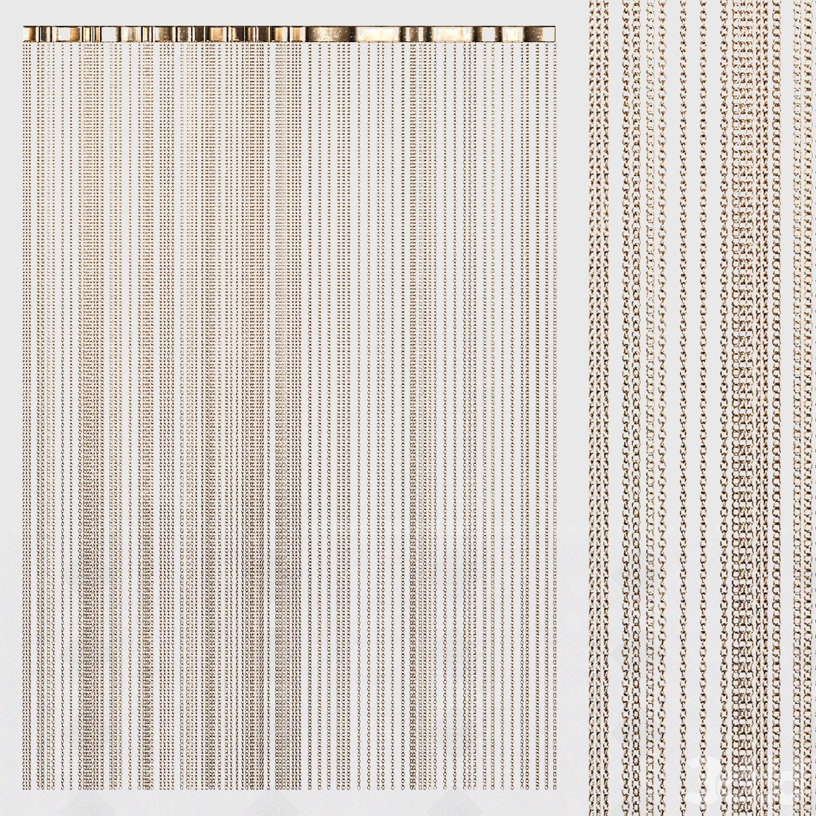 现代轻奢门帘3D模型下载【ID:1198232896】