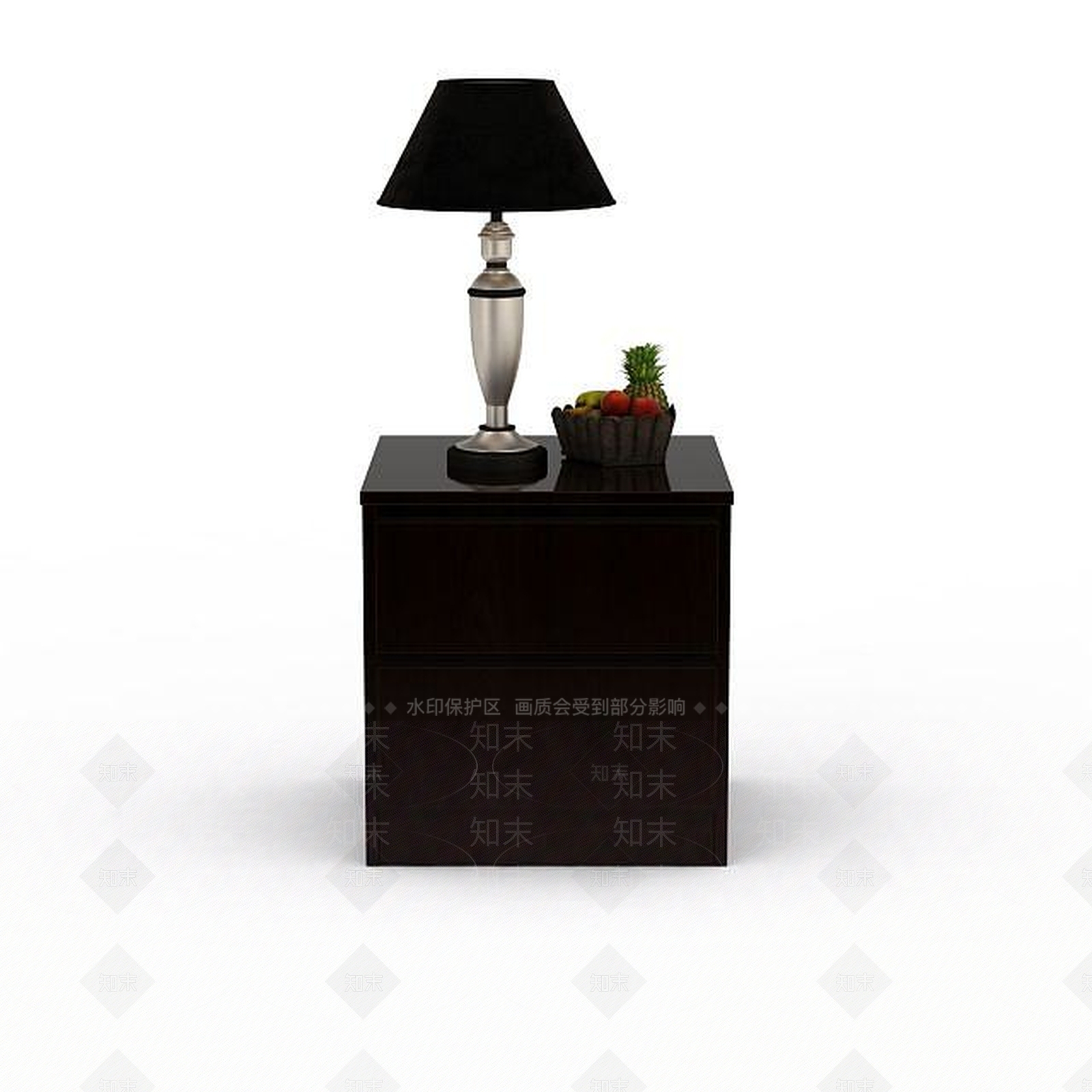 现代实木床头柜3D模型下载【ID:1198233395】