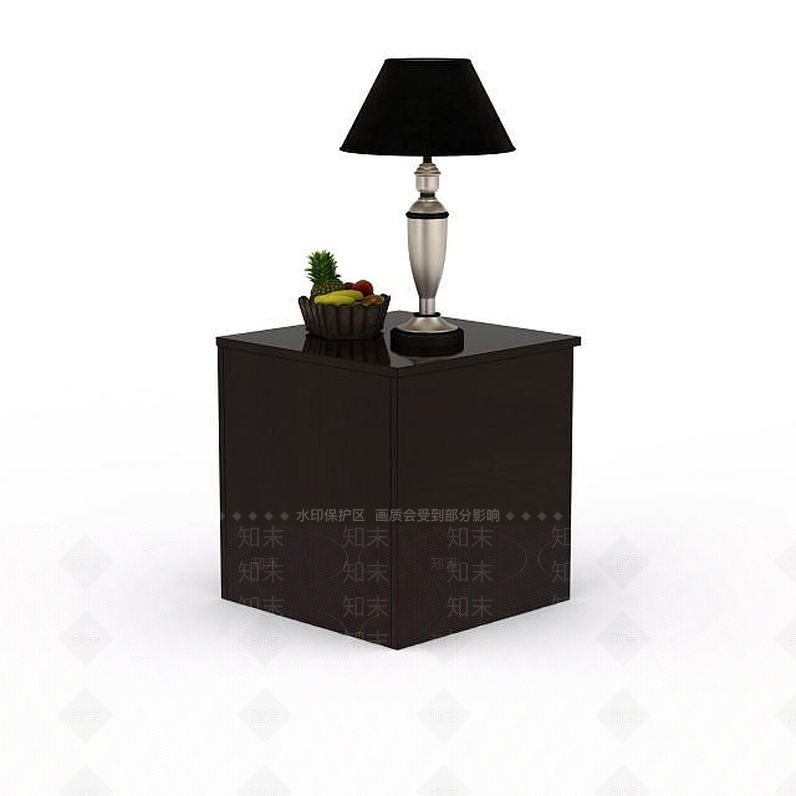 现代实木床头柜3D模型下载【ID:1198233395】