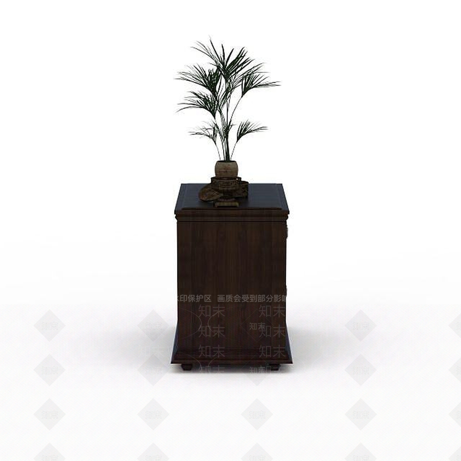 现代实木床头柜3D模型下载【ID:1198233349】