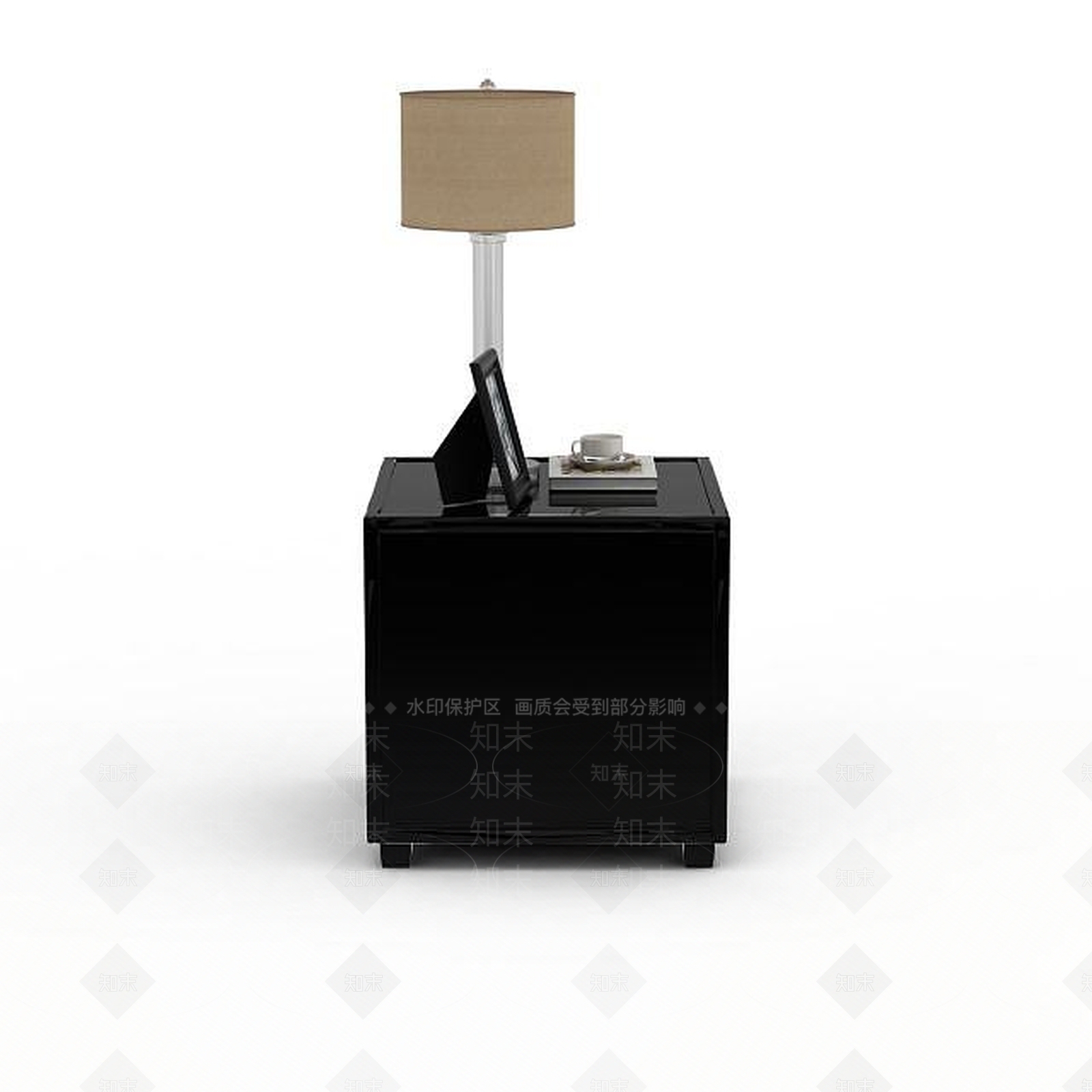 现代简约床头柜3D模型下载【ID:1198233543】