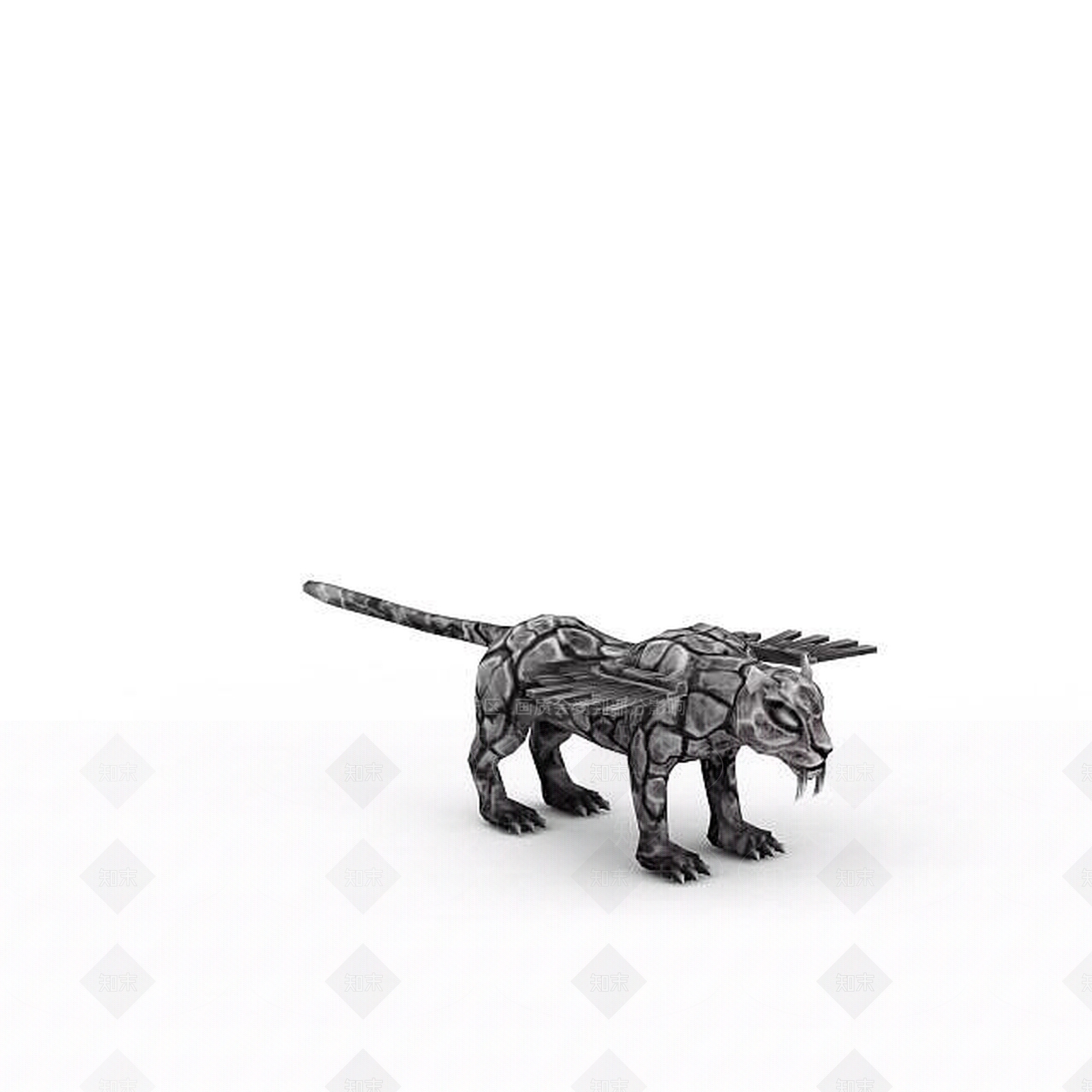 现代老虎雕像3D模型下载【ID:1198233676】