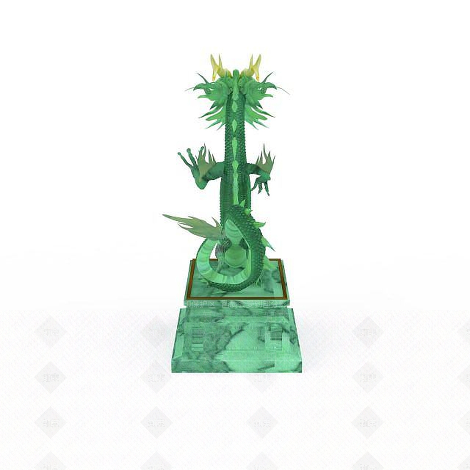 现代创意龙雕塑3D模型下载【ID:1198233886】