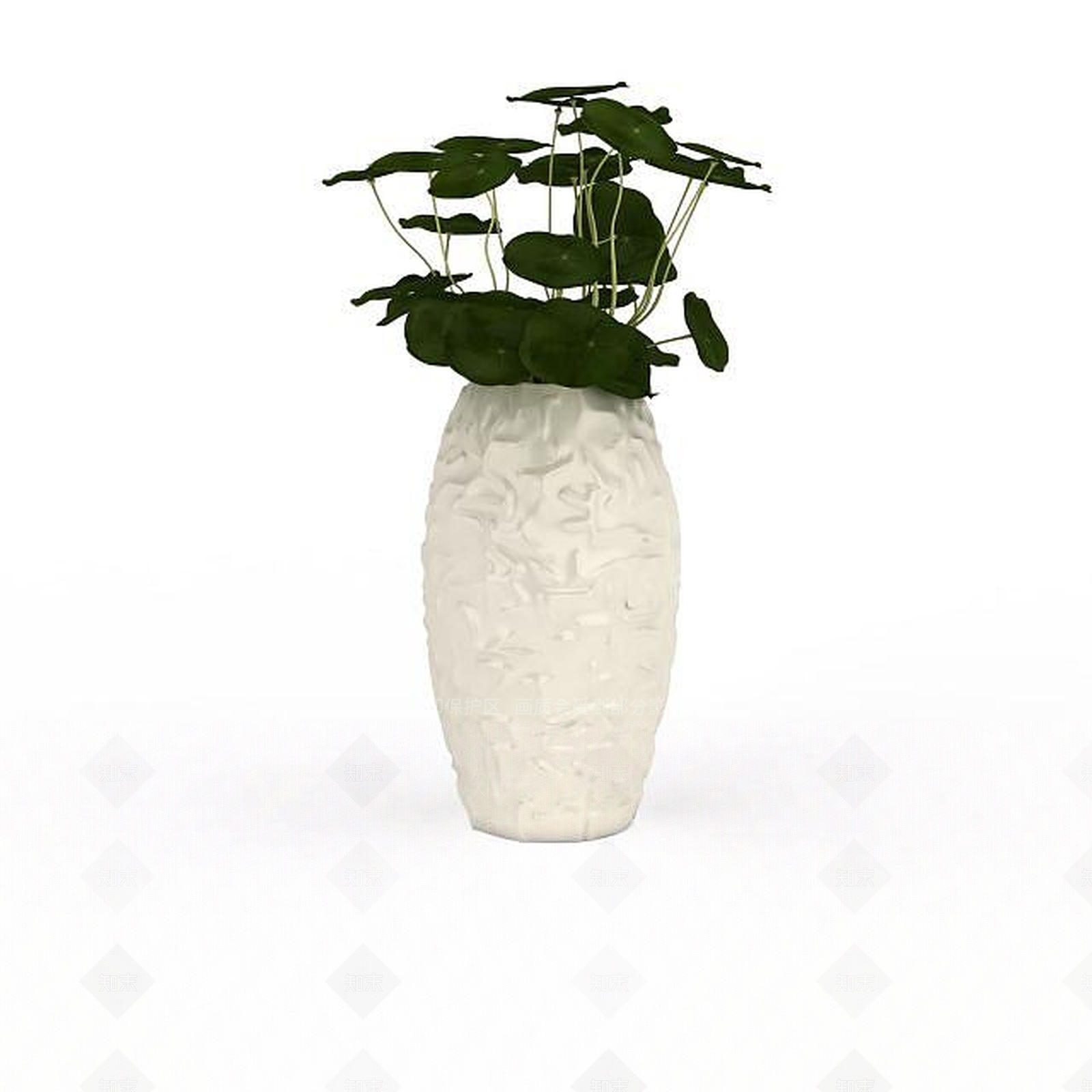 现代办公桌摆花3D模型下载【ID:1198234910】