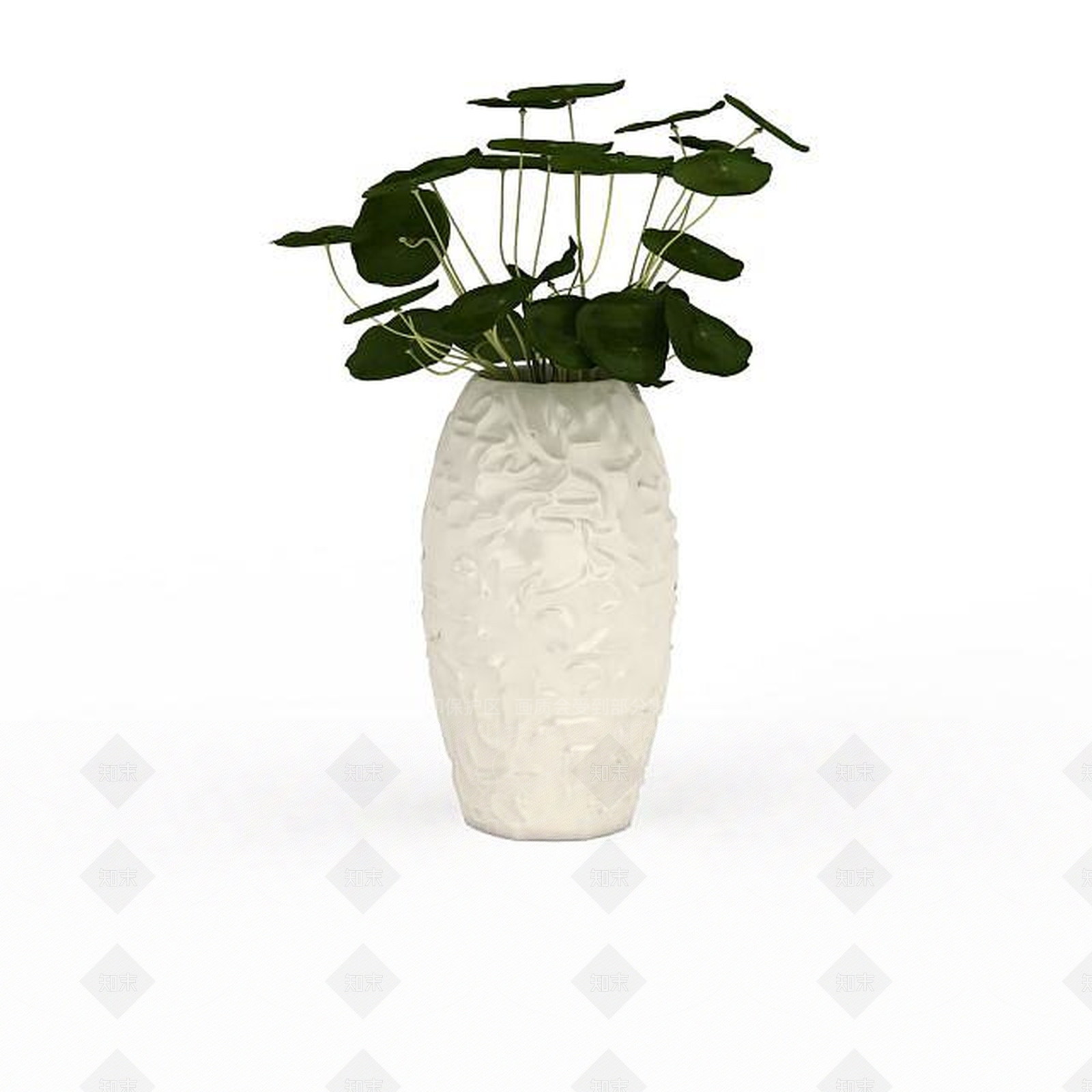 现代办公桌摆花3D模型下载【ID:1198234910】