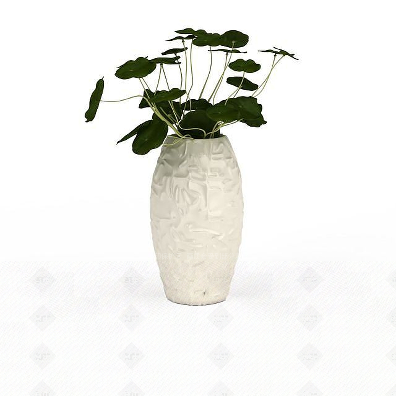 现代办公桌摆花3D模型下载【ID:1198234910】
