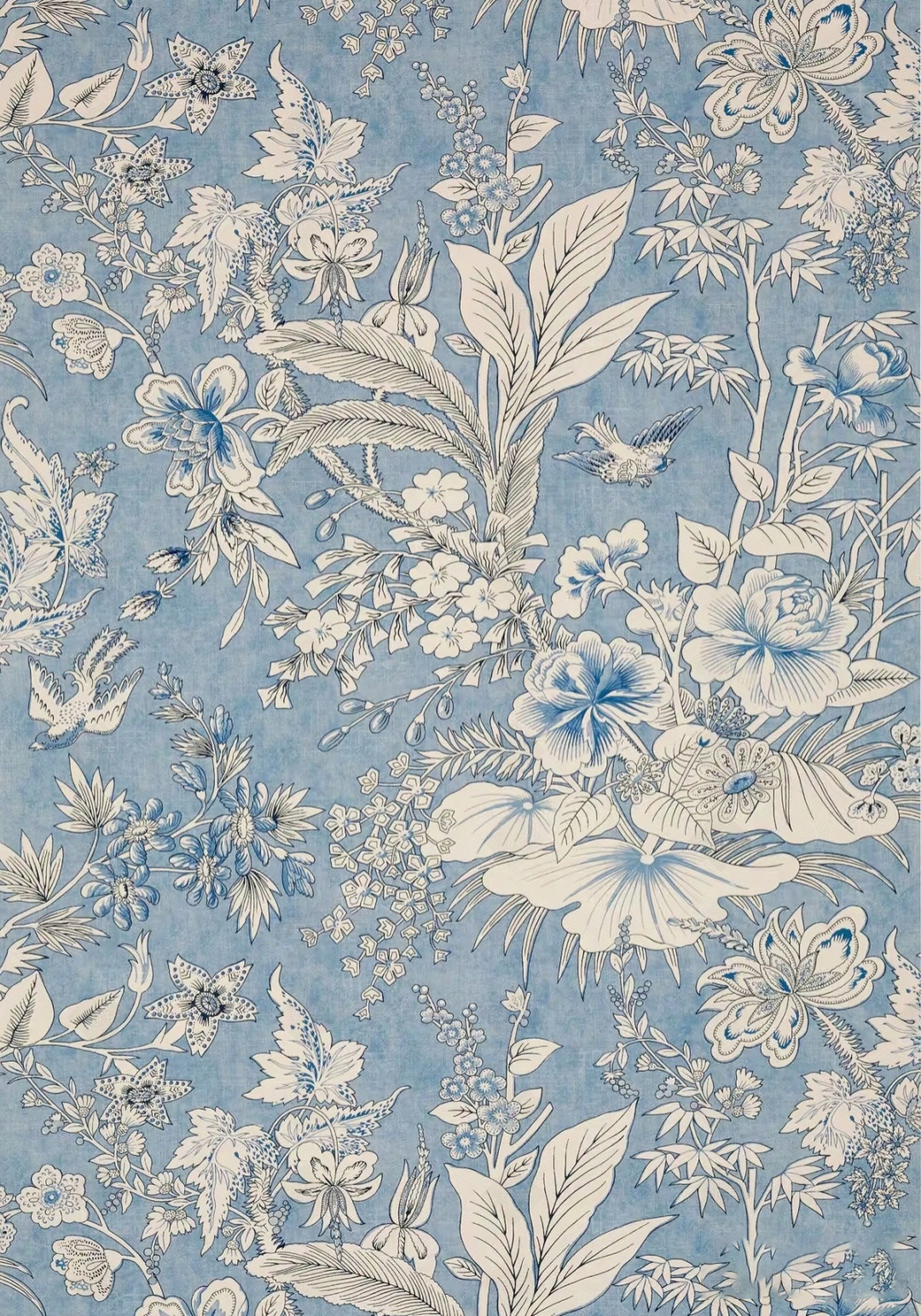 法式复古植物壁纸贴图下载【ID:1198235771】