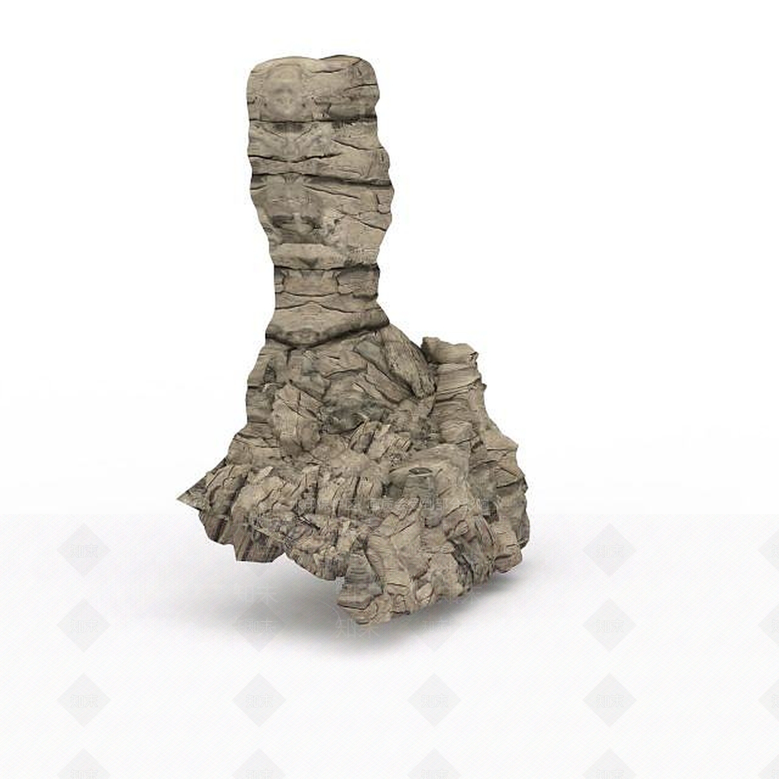 现代公园假山石头3D模型下载【ID:1198235784】