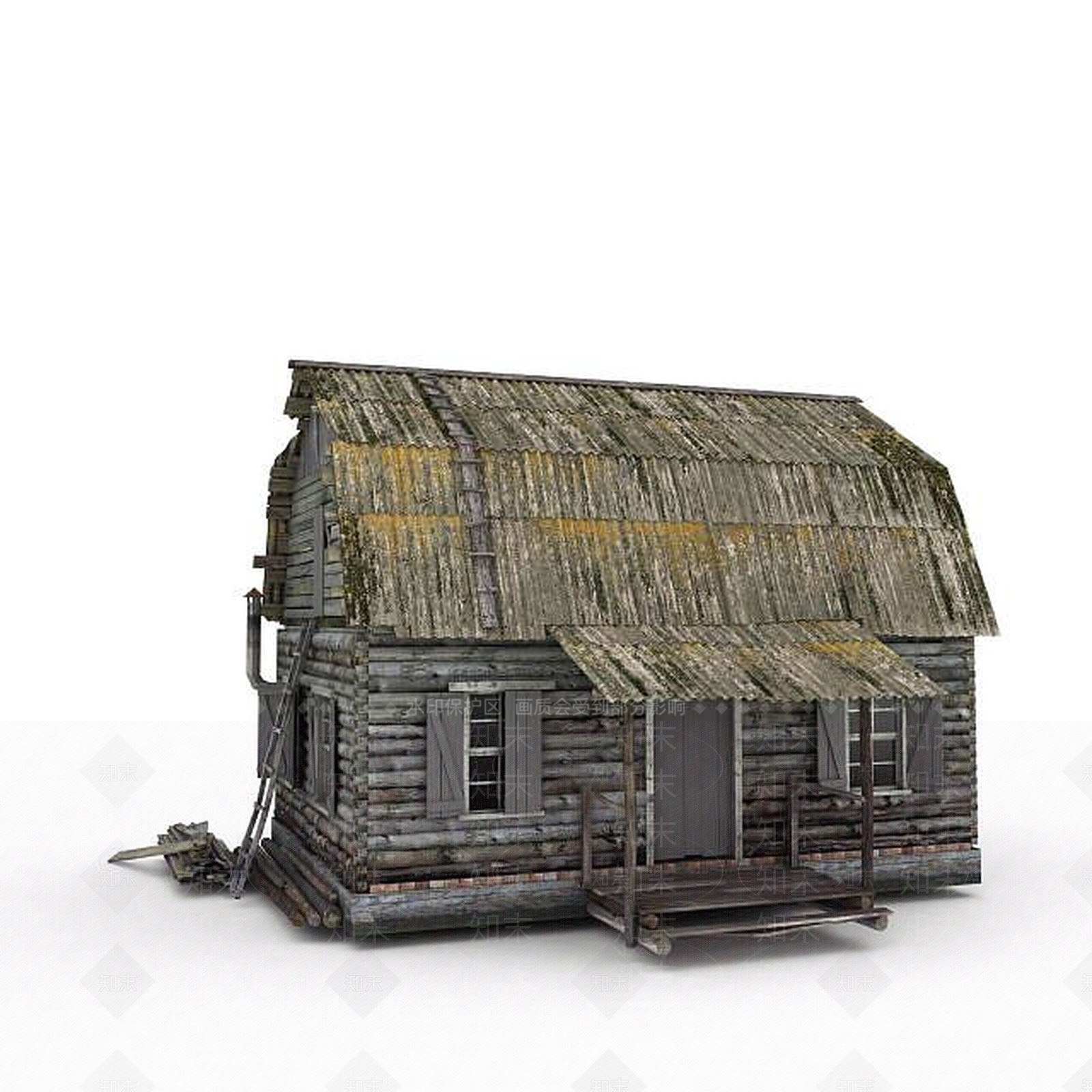 现代破旧木屋3D模型下载【ID:1198235858】