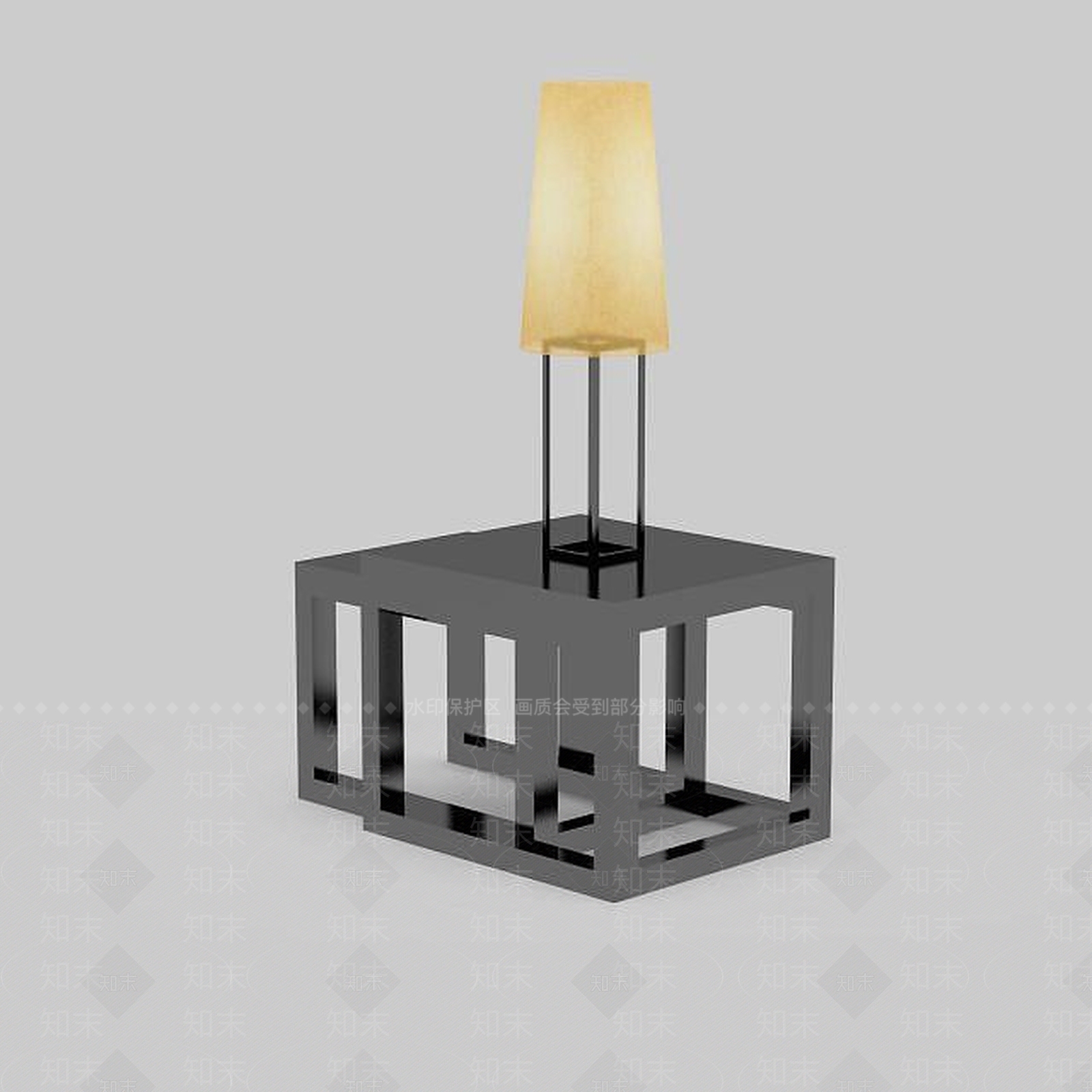 中式简约台灯3D模型下载【ID:1198236267】