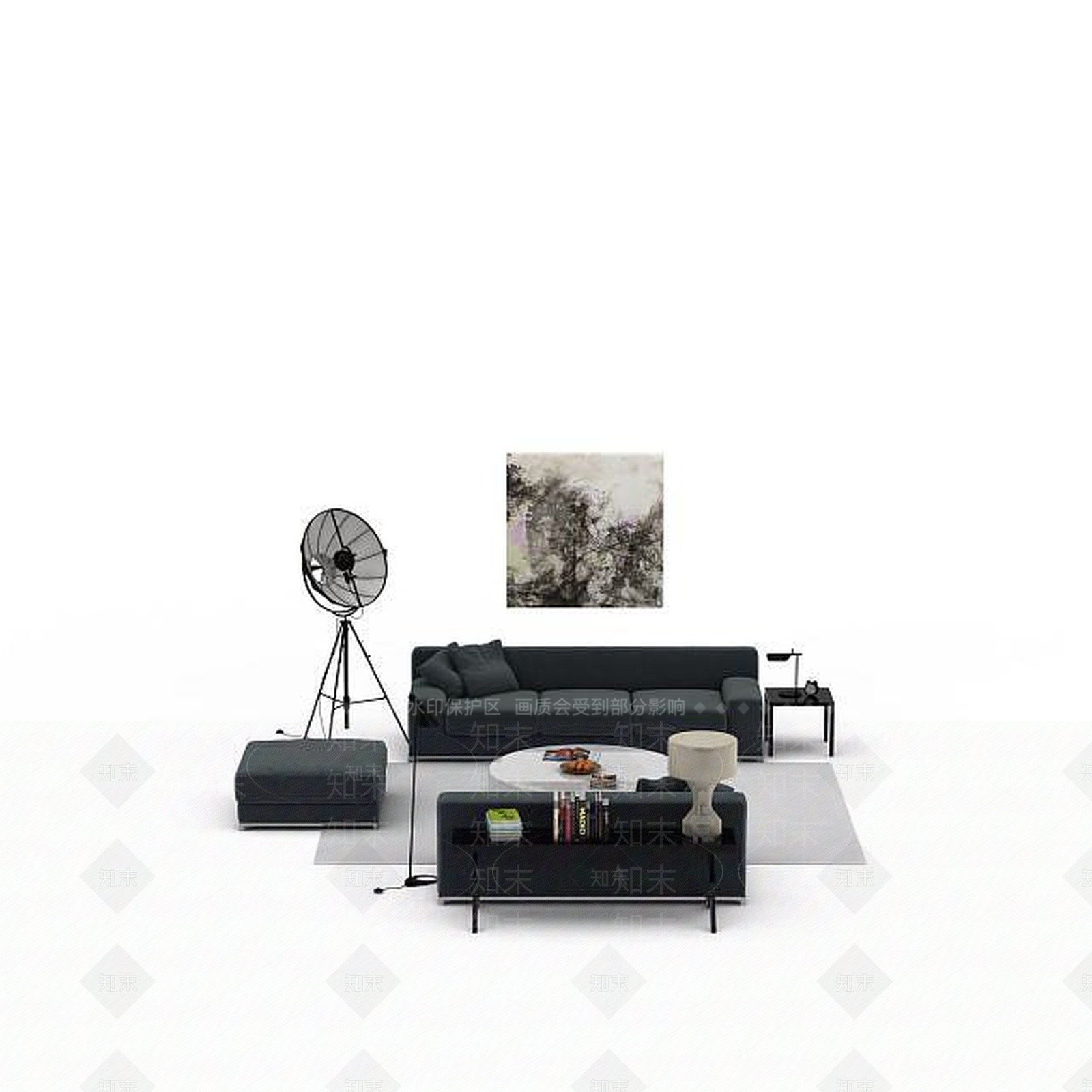 现代沙发椅子3D模型下载【ID:1198236306】