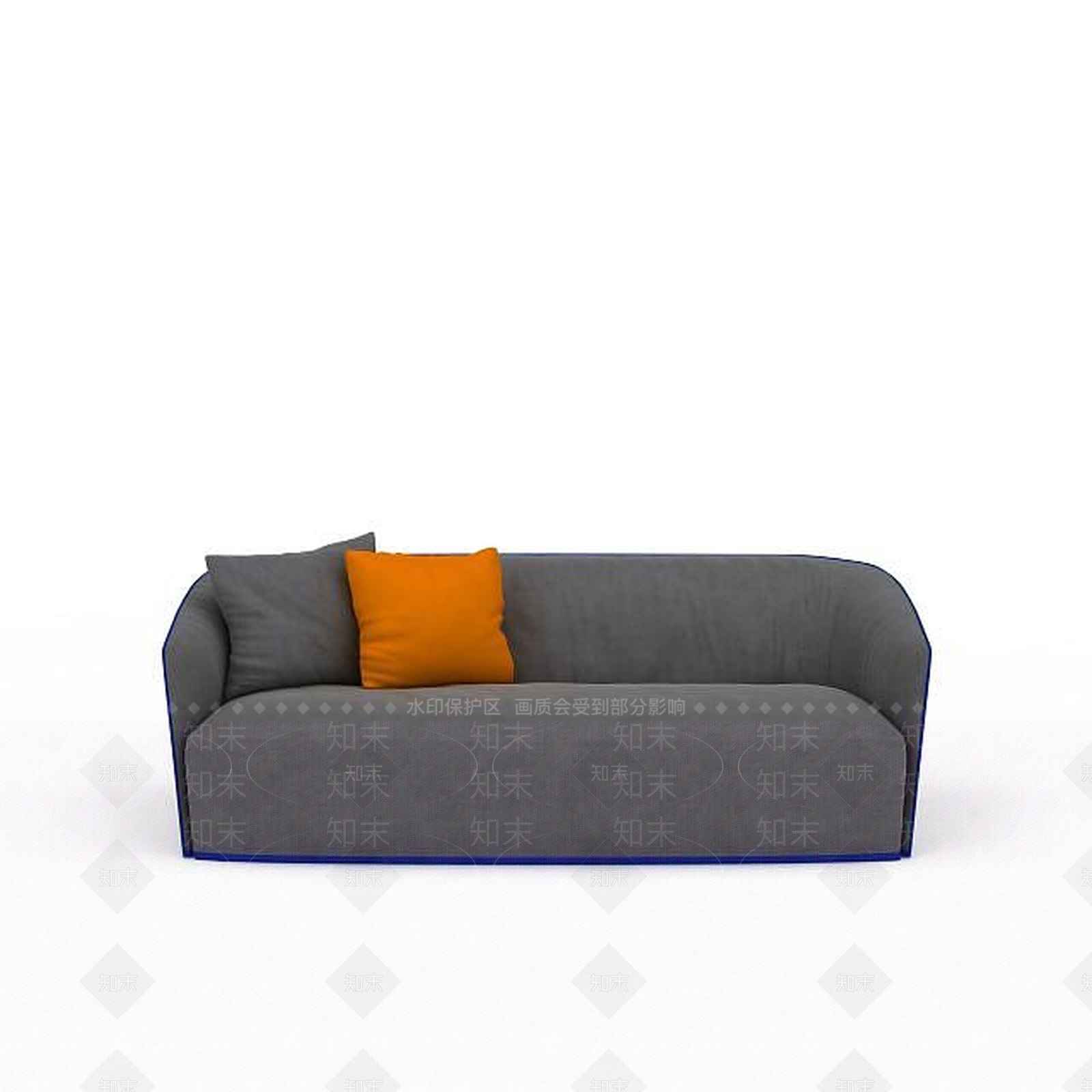 现代布艺沙发椅子3D模型下载【ID:1198236442】