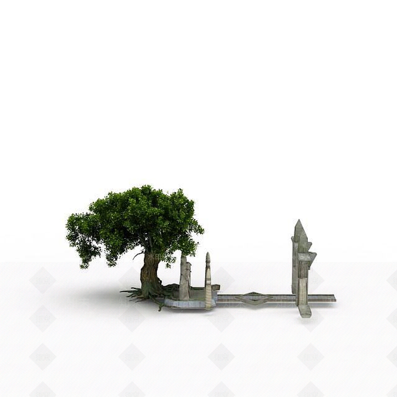 现代古建3D模型下载【ID:1198236897】