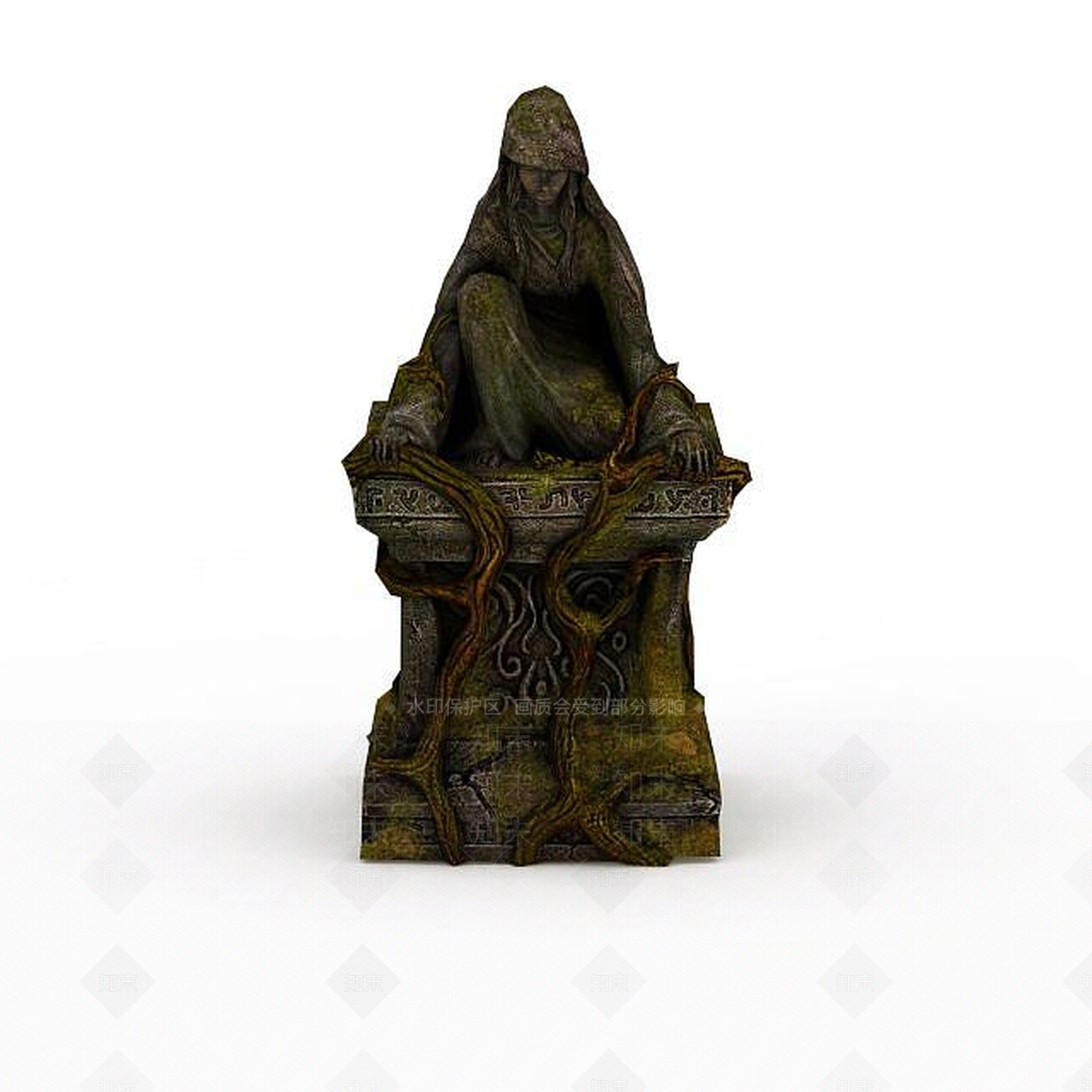 现代游戏人物雕塑3D模型下载【ID:1198237262】