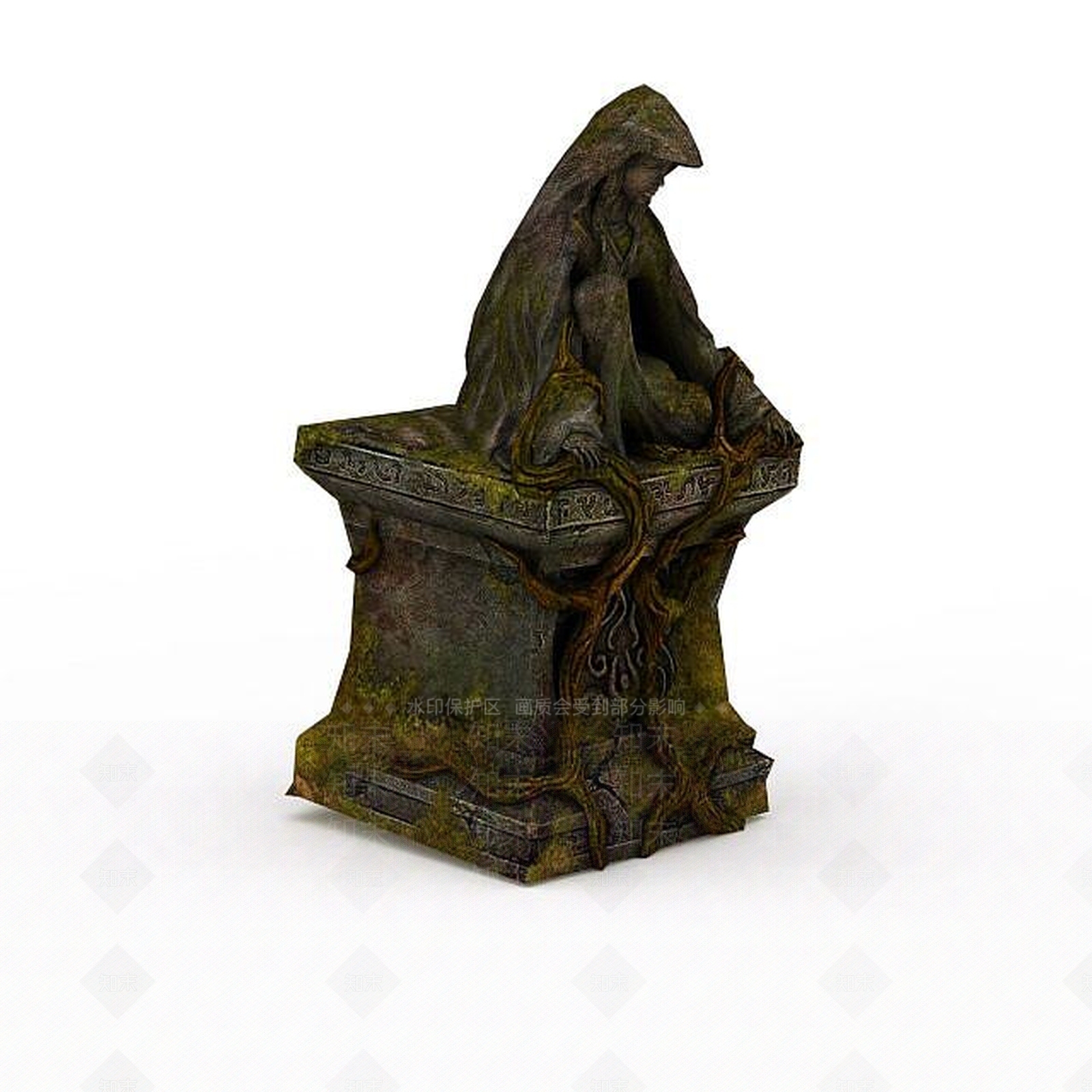 现代游戏人物雕塑3D模型下载【ID:1198237262】