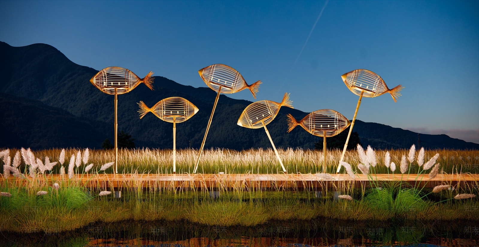 现代景观雕塑3D模型下载【ID:1198241148】