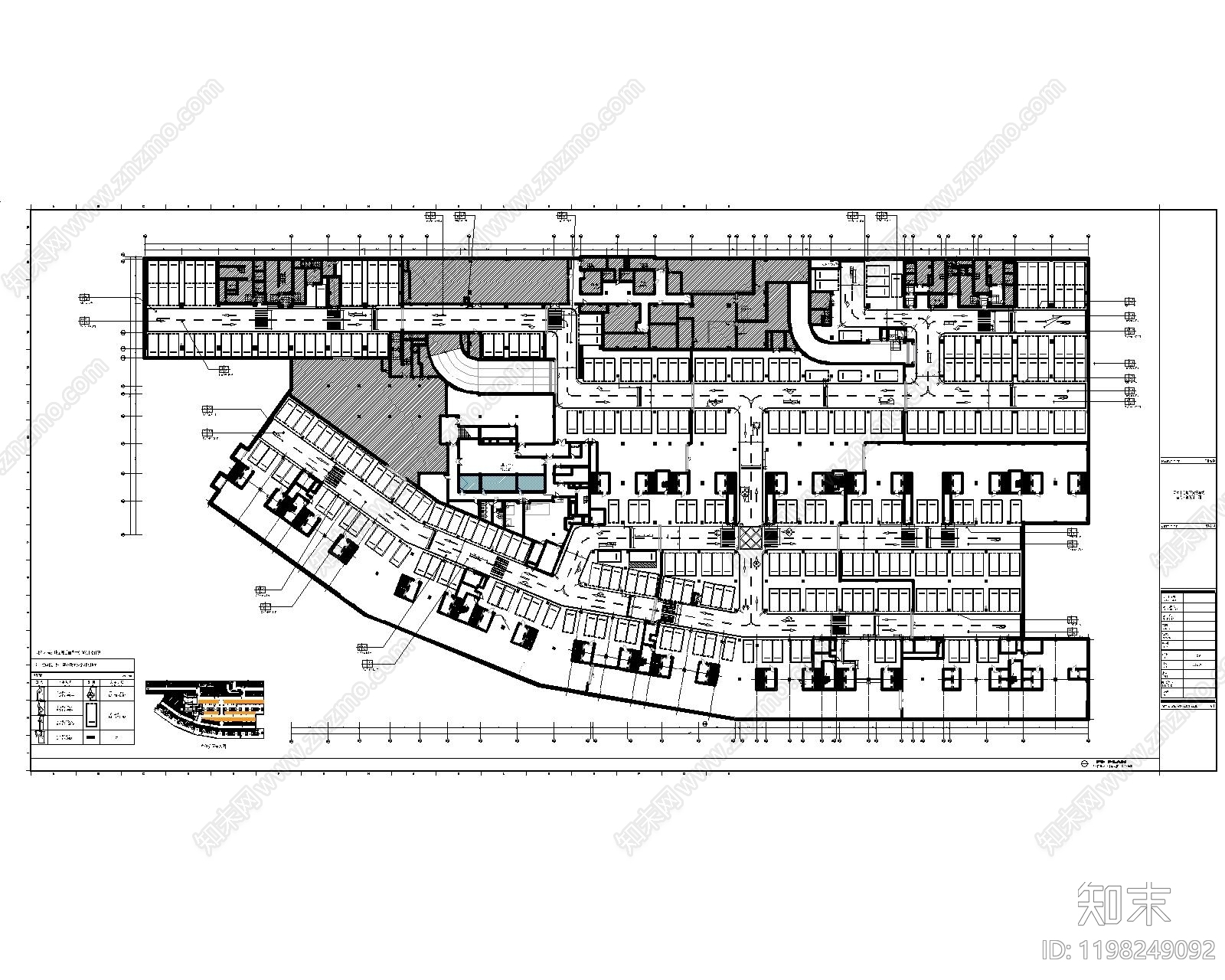 现代停车场cad施工图下载【ID:1198249092】