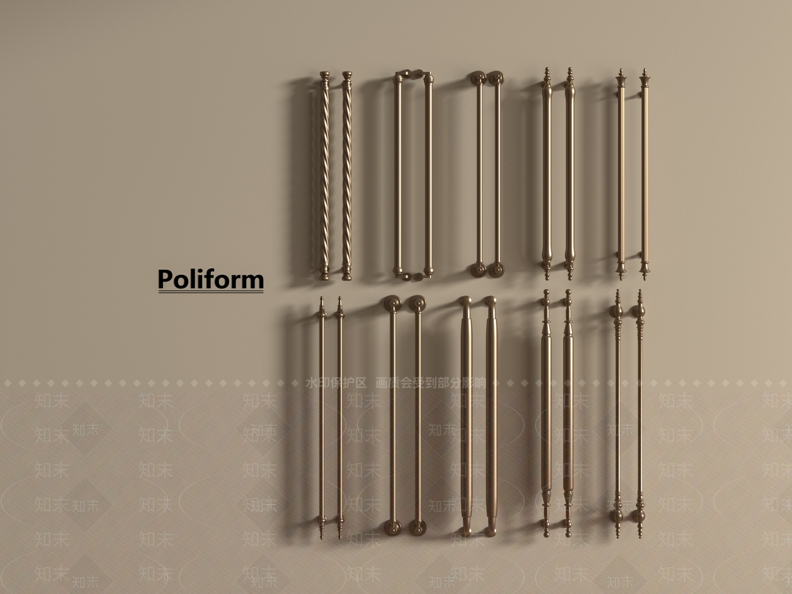 法式欧式拉手SU模型下载【ID:1198249751】