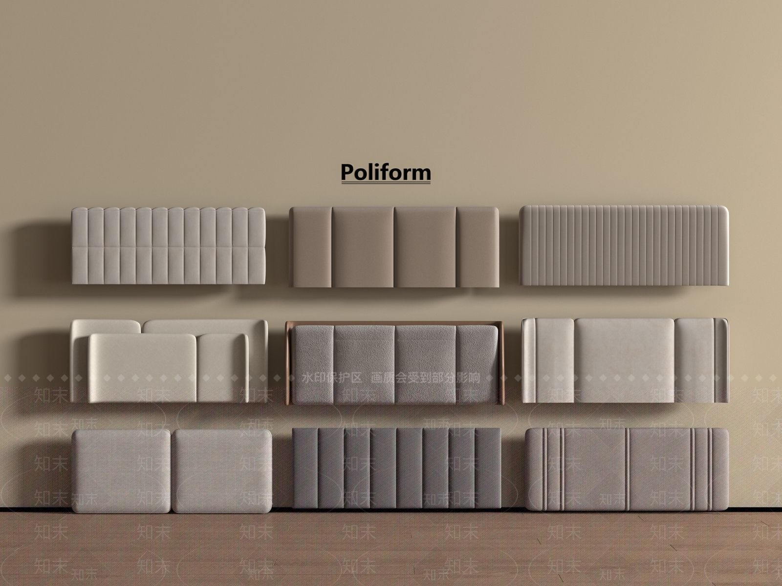 现代床品SU模型下载【ID:1198250092】