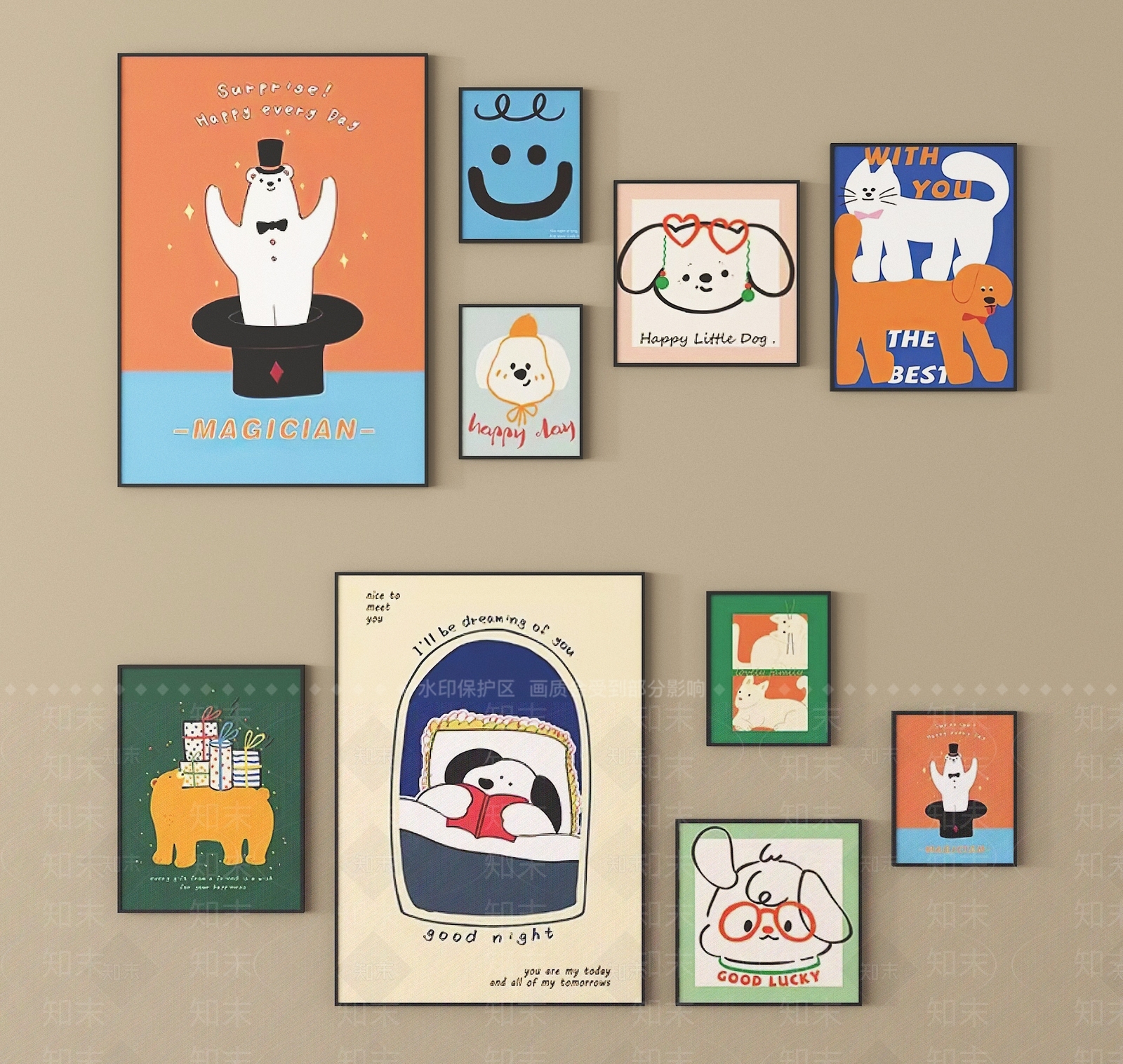 现代儿童挂画SU模型下载【ID:1198251698】