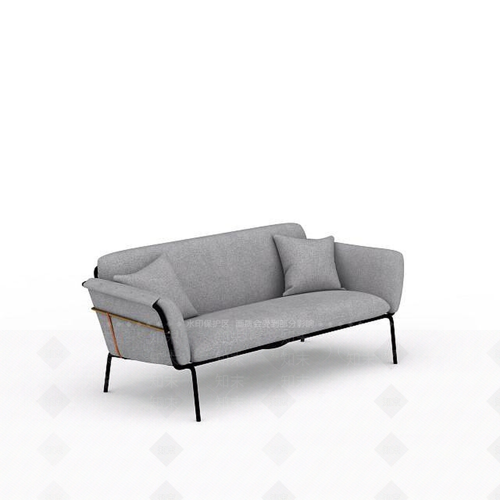 现代双人沙发3D模型下载【ID:1198251640】