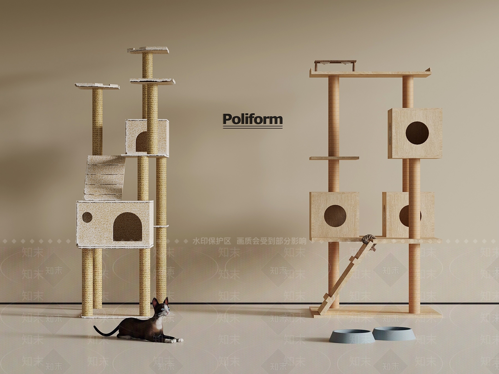 猫爬架3D模型下载【ID:1198252059】